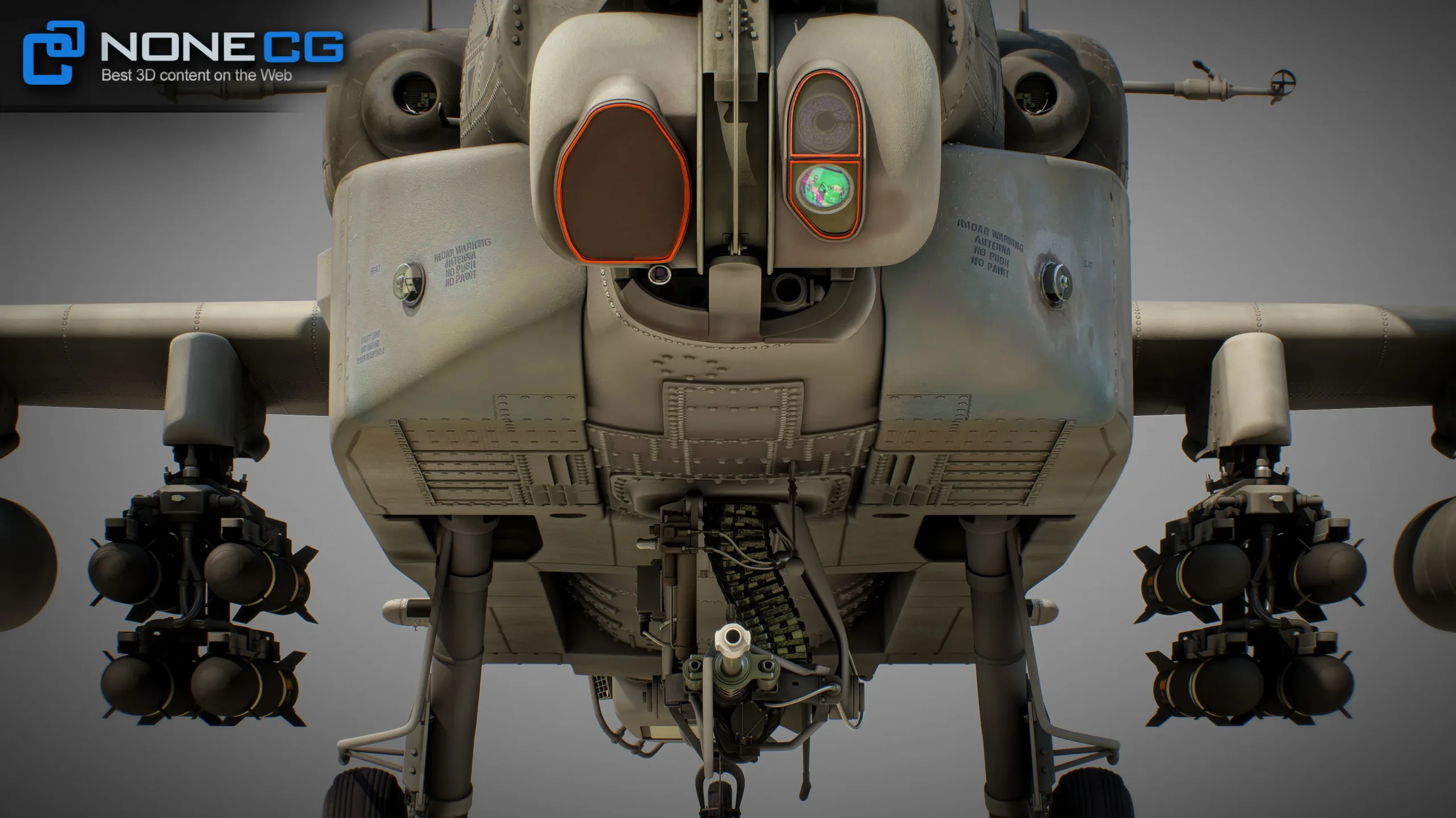 Boeing AH-64D Apache Longbow Helicopter with Cockpit