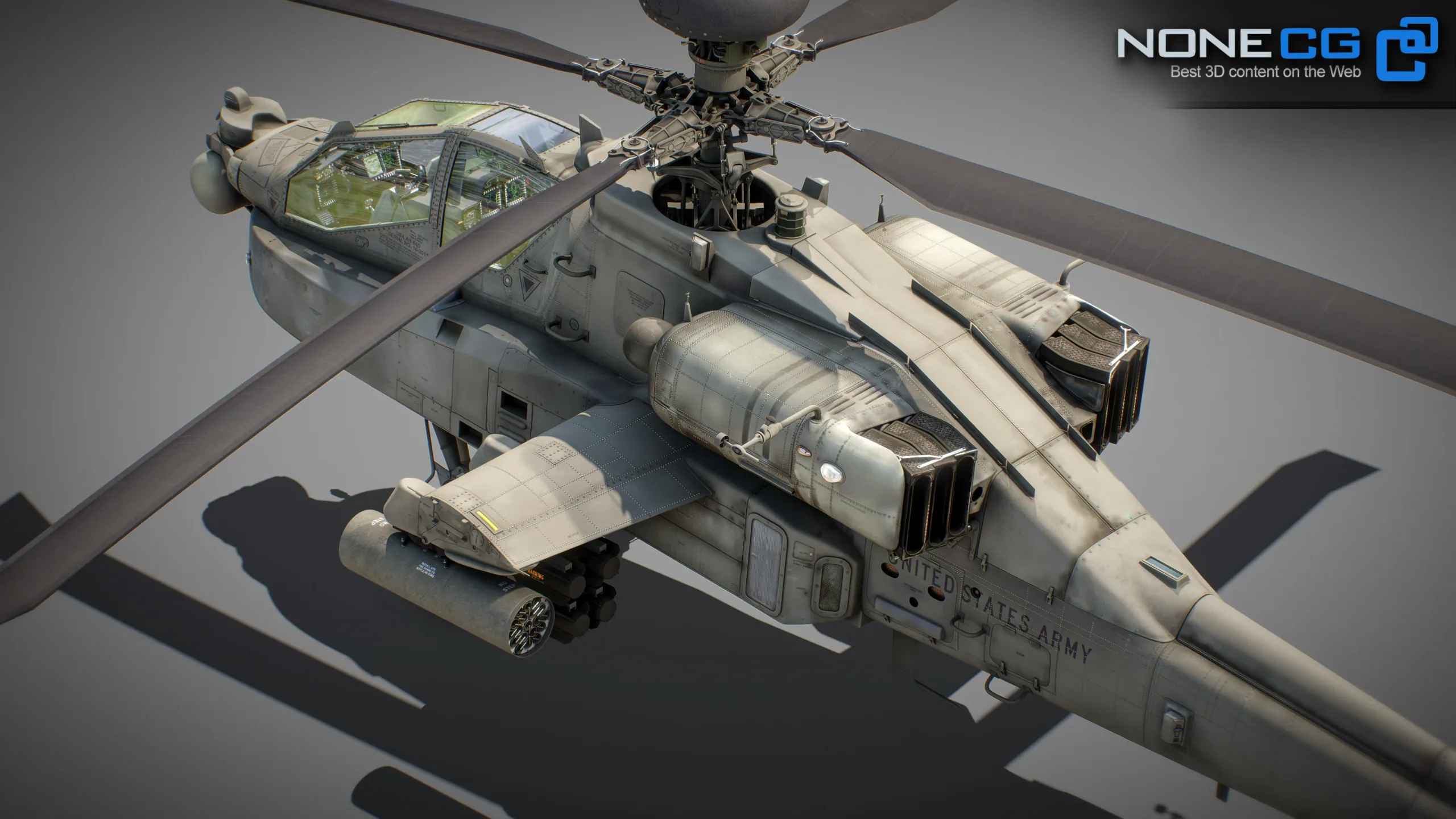 Boeing AH-64D Apache Longbow Helicopter with Cockpit