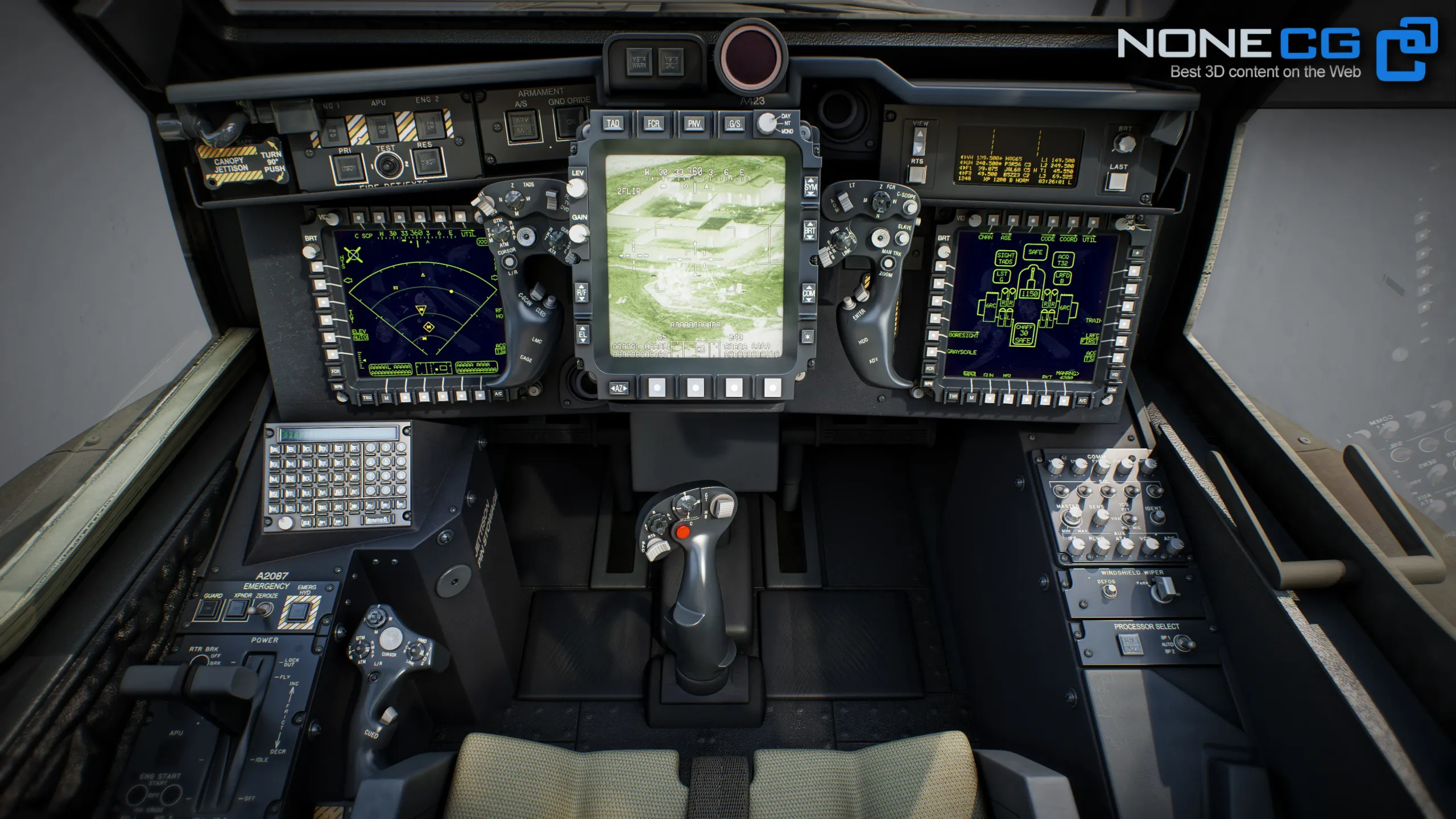 Boeing AH-64D Apache Longbow Helicopter with Cockpit