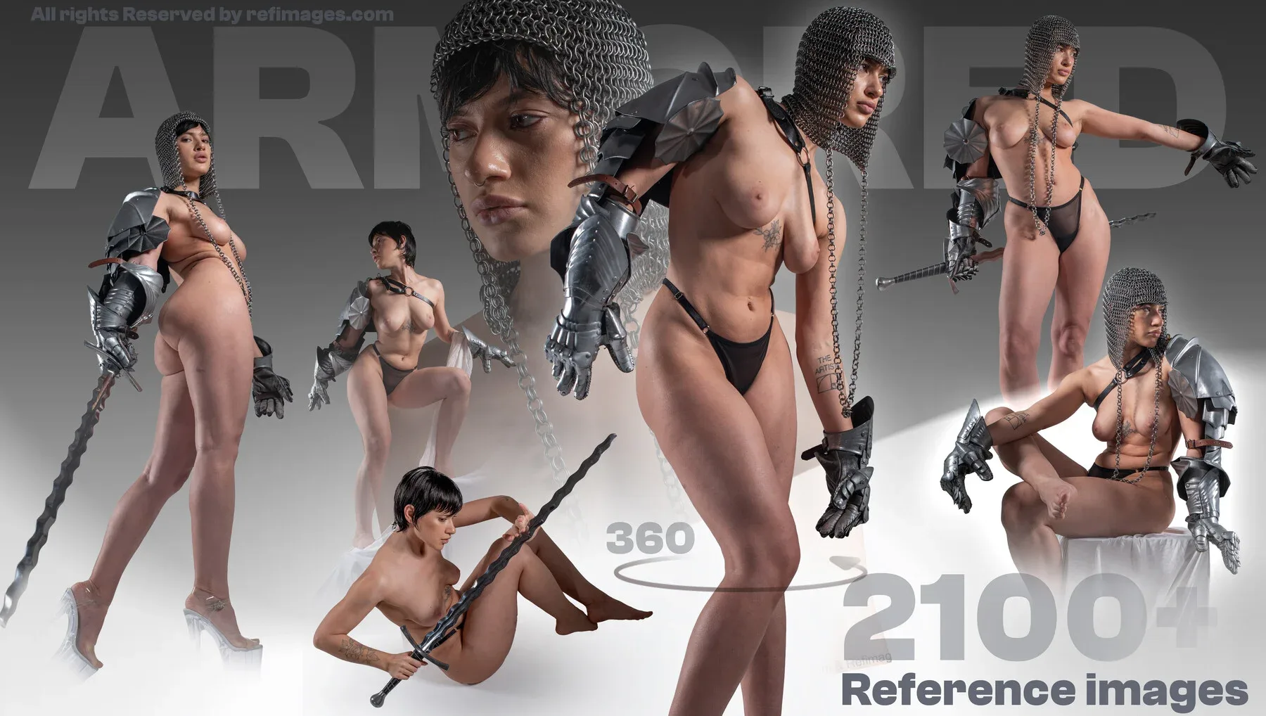 2100 Armored Queen Bundle 360° | Inspired by Xena, Brienne, Red Sonja, and Joan of Arc | Reference images