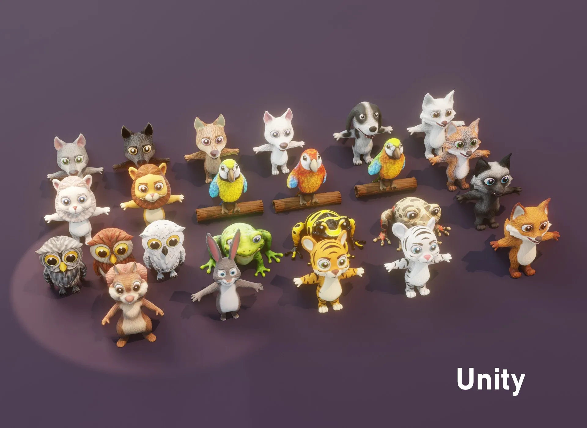 Animated Cartoon Animals Unity Package