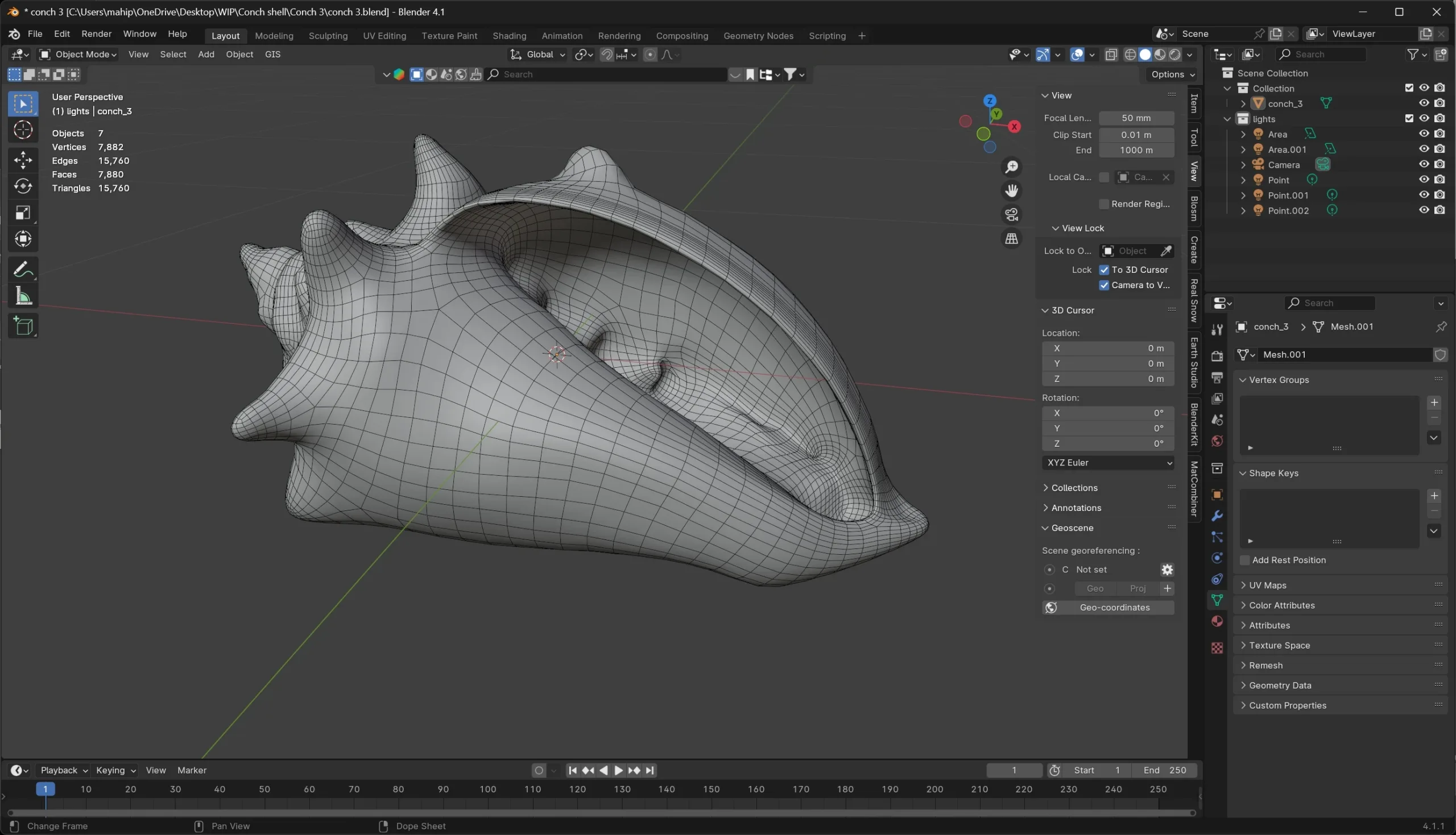 Conch shell v3 - FlippedNormals