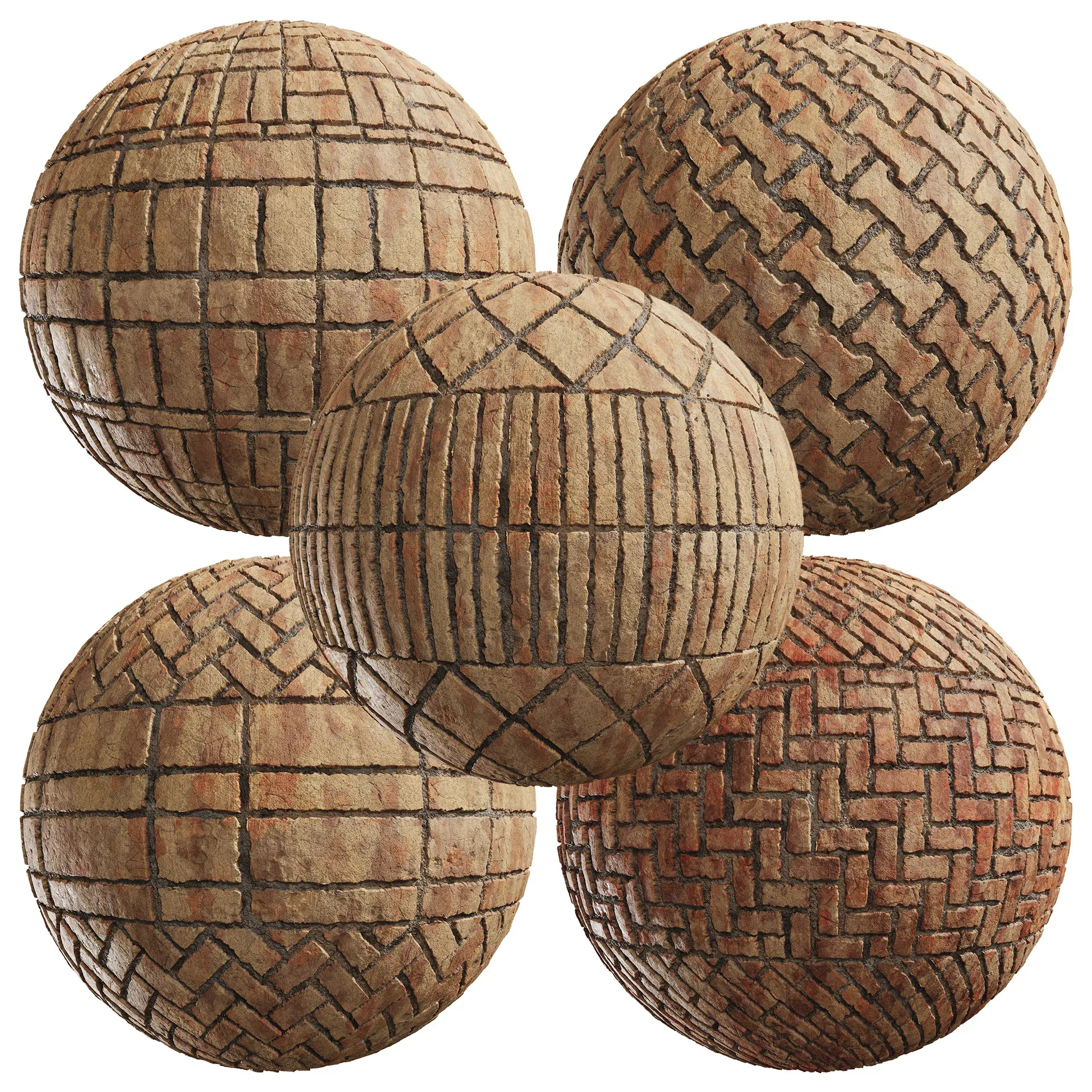 PBR Bricks 06 - Tileable 4K Texture - FlippedNormals