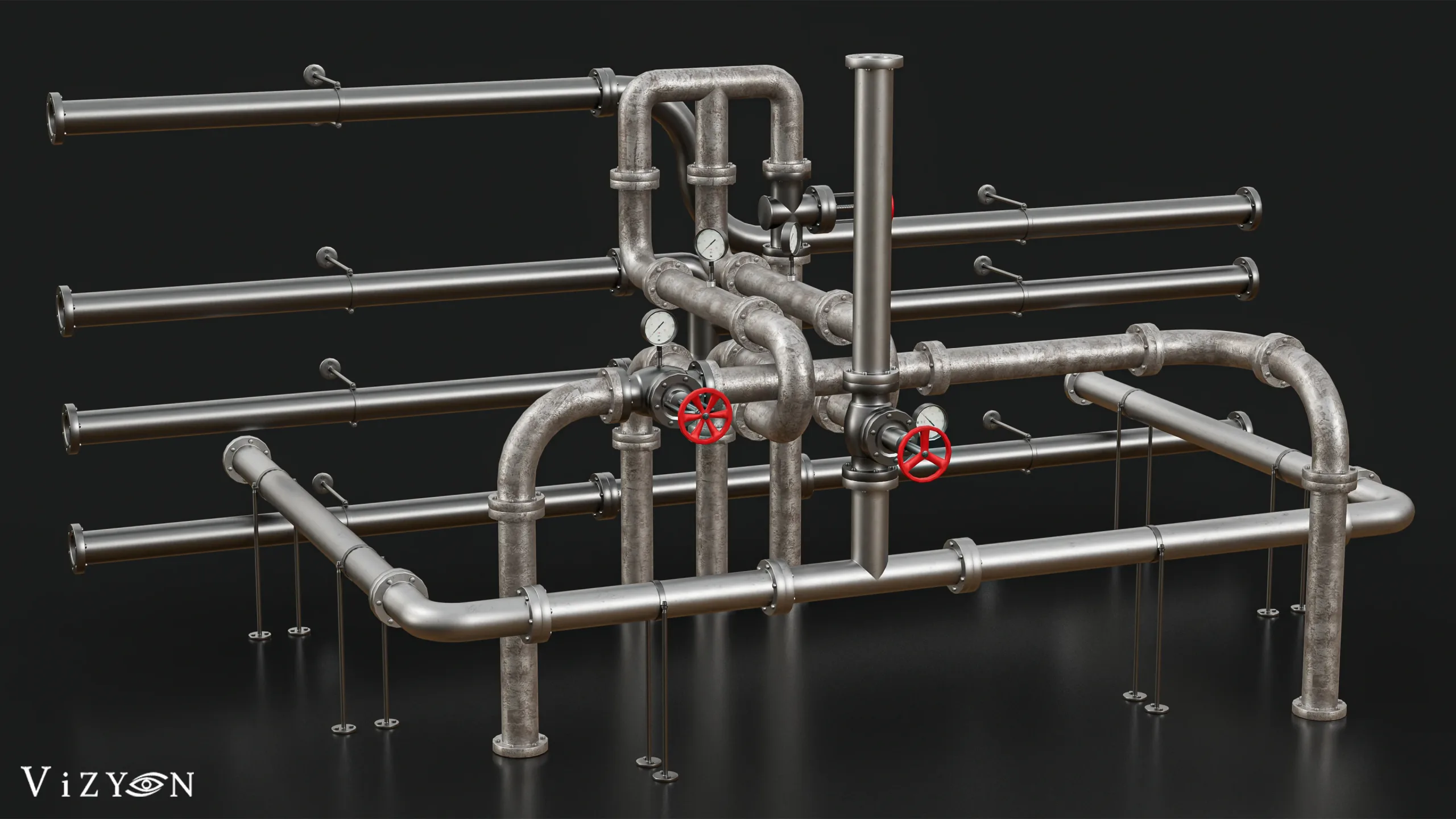 Modular Pipes System / Blender Tutorial + 3D Models with texture