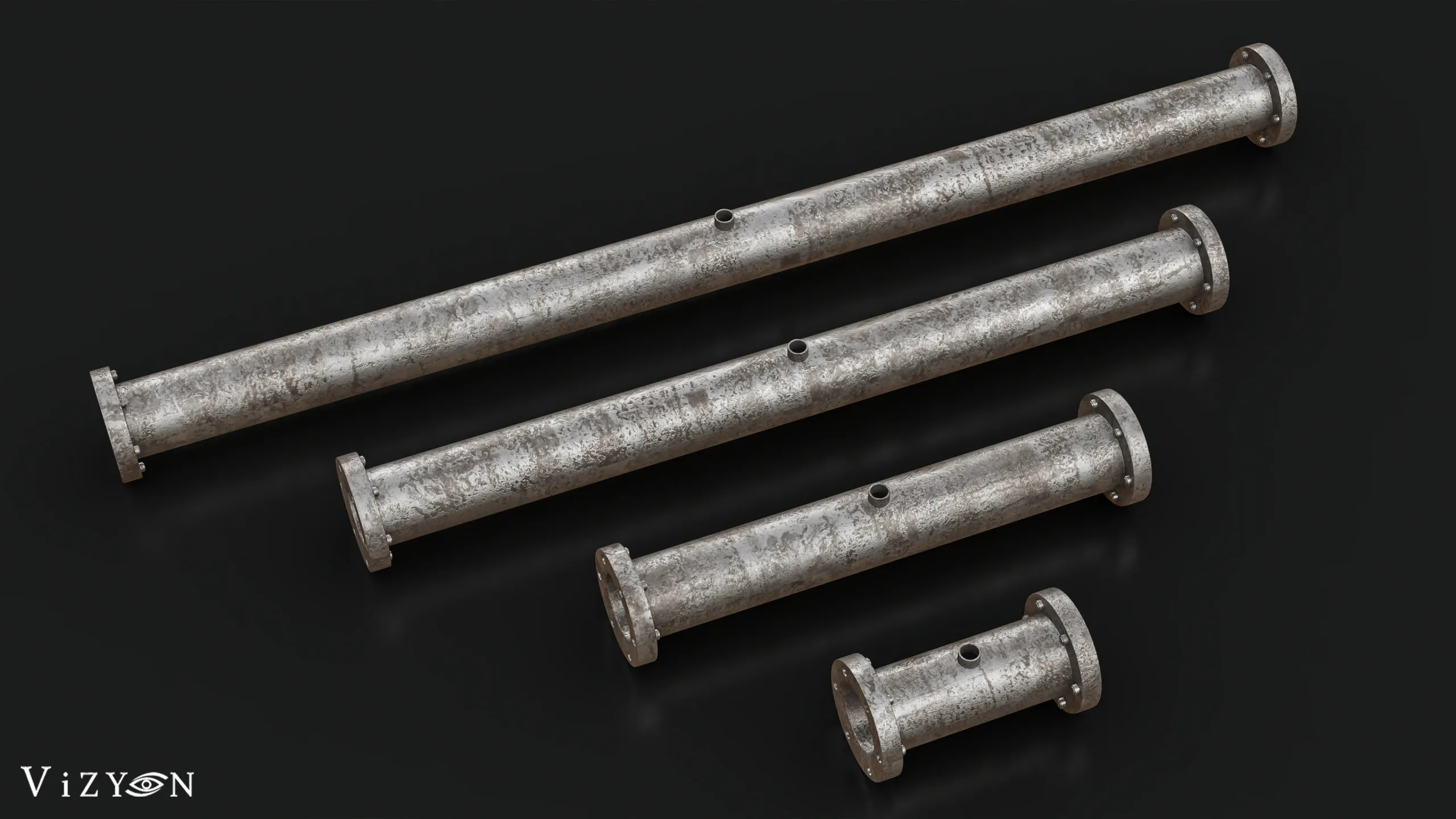 Modular Pipes System / Blender Tutorial + 3D Models with texture