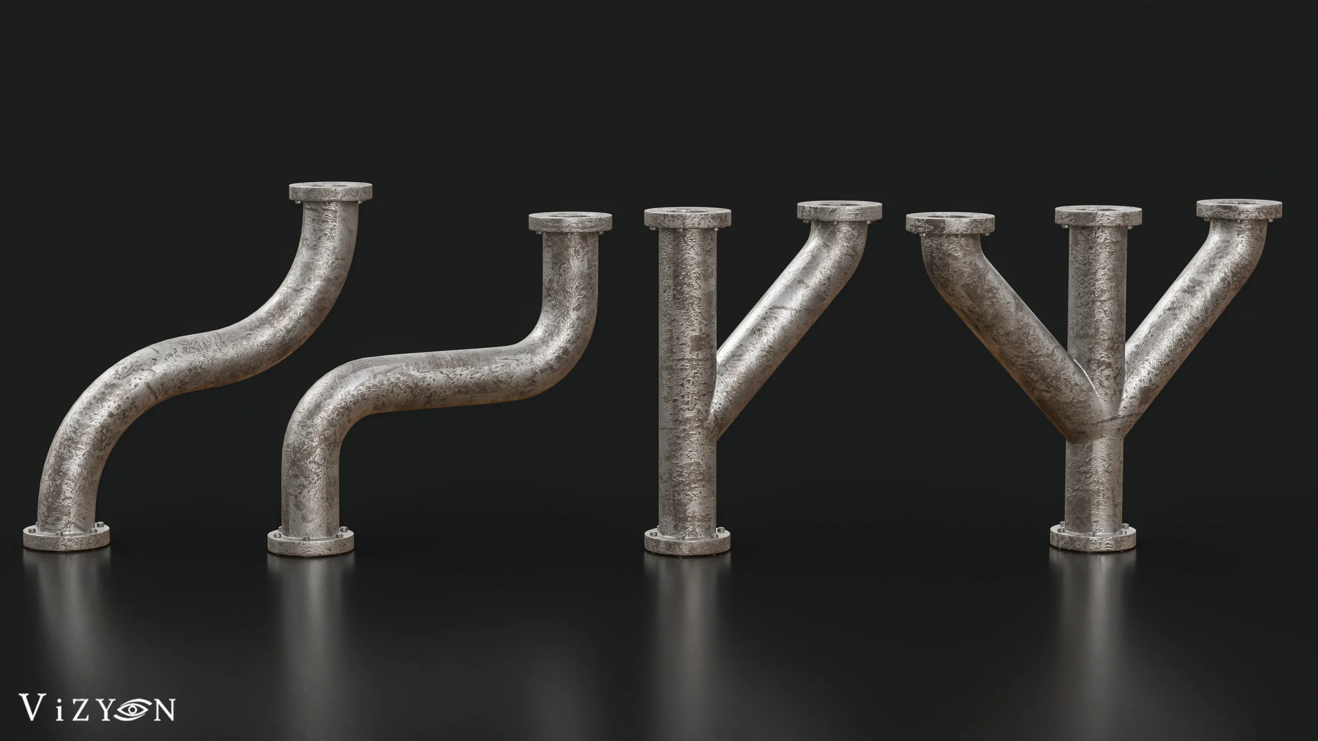 Modular Pipes System / Blender Tutorial + 3D Models with texture