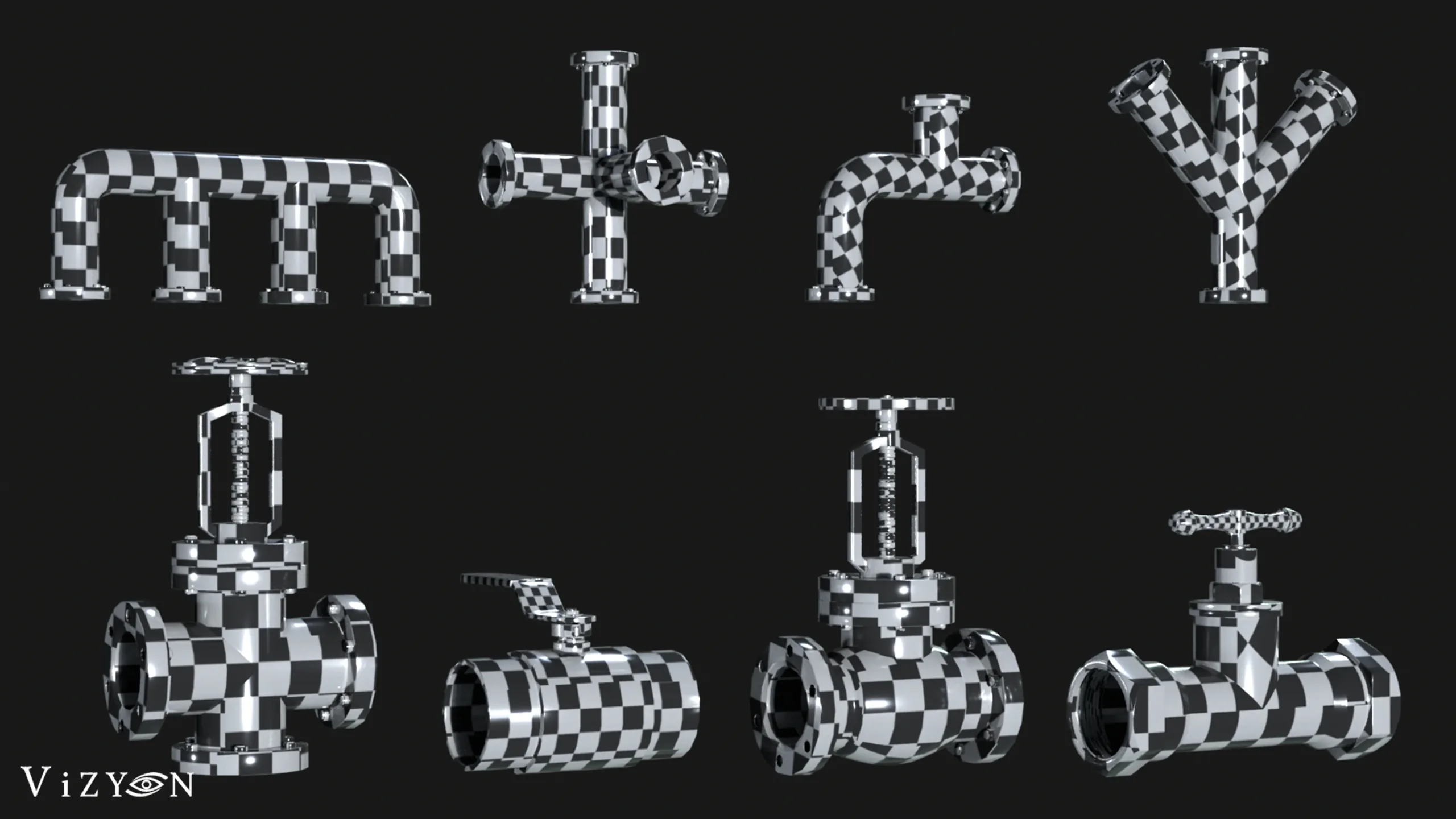 Modular Pipes System / Blender Tutorial + 3D Models with texture