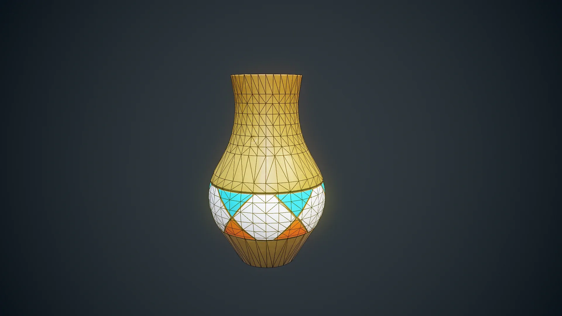 Stylized Vase Low-poly 3D model