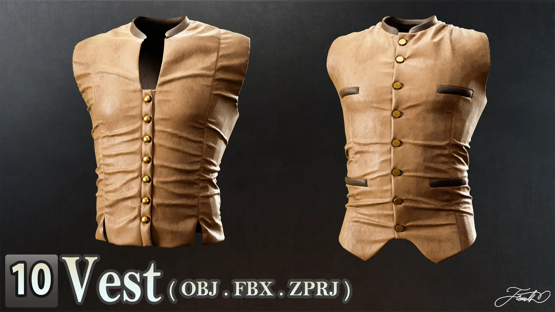 10 VEST Models - Marvelous Designer