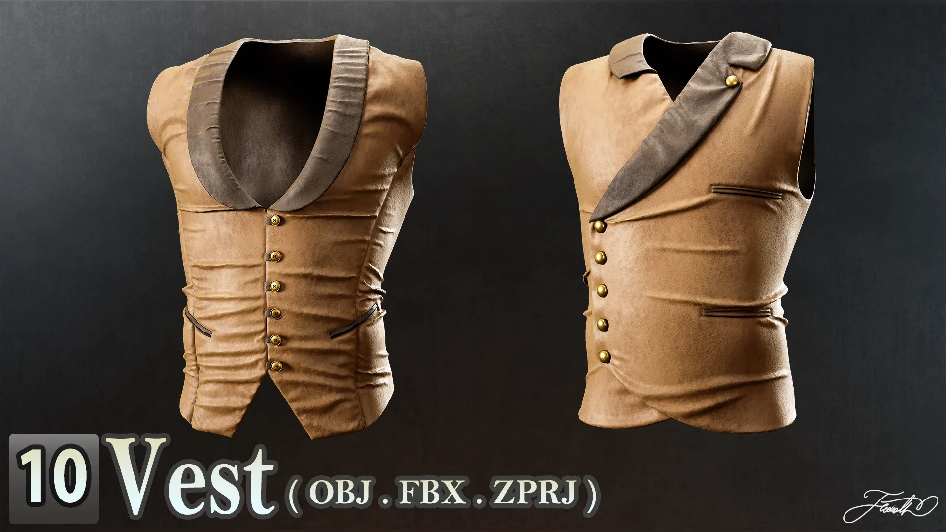 10 VEST Models - Marvelous Designer