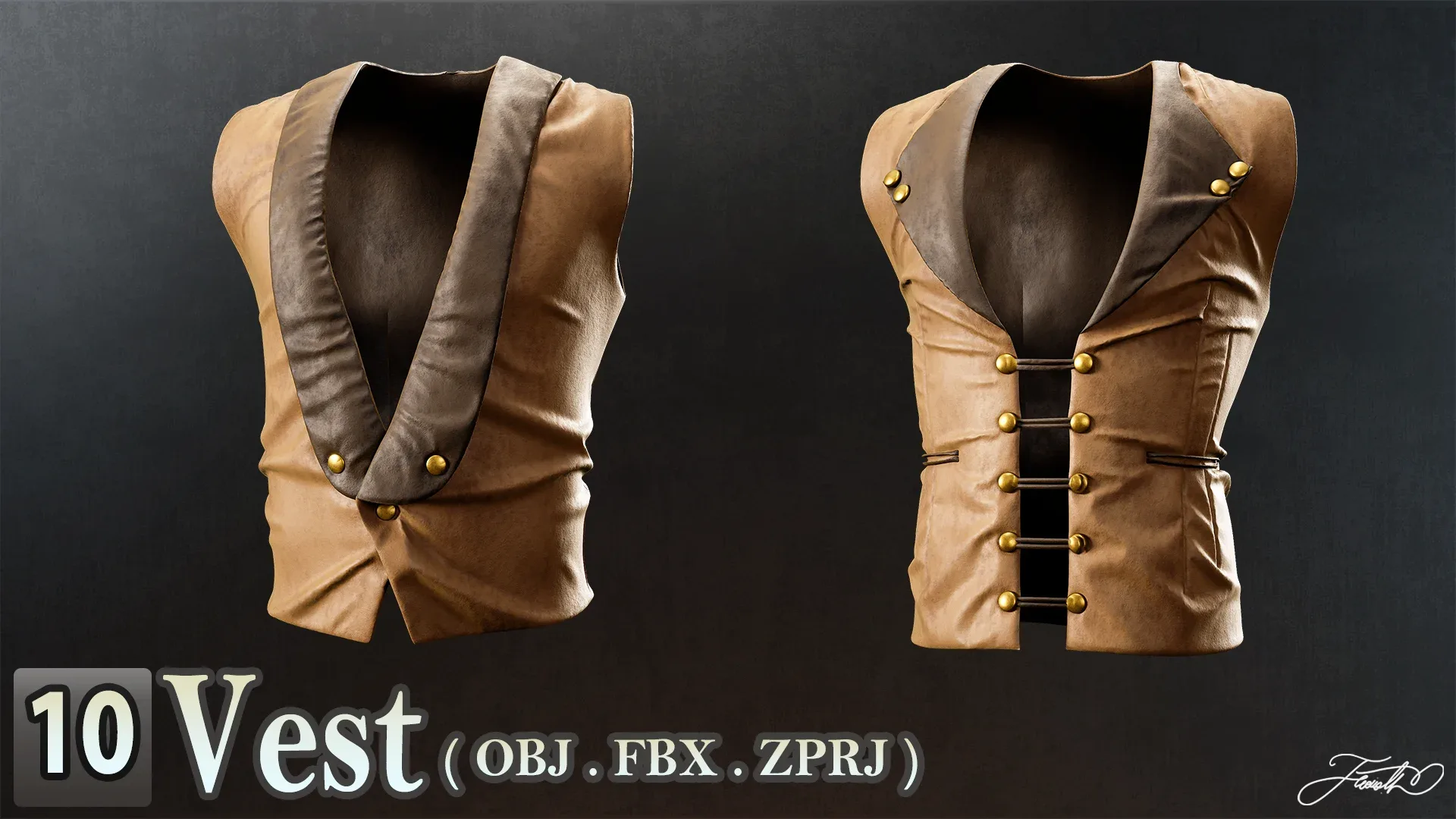 10 VEST Models - Marvelous Designer