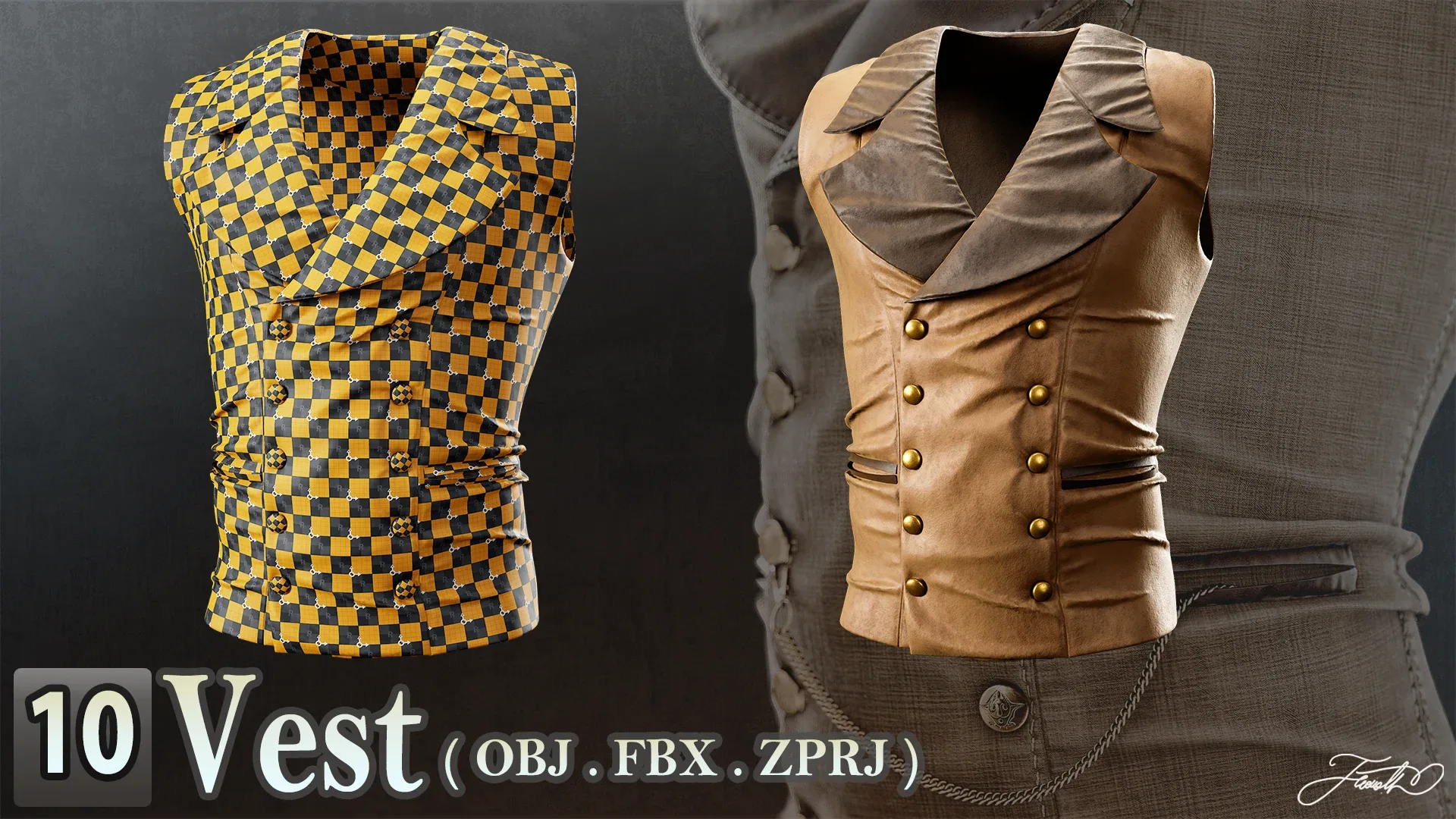 10 VEST Models - Marvelous Designer