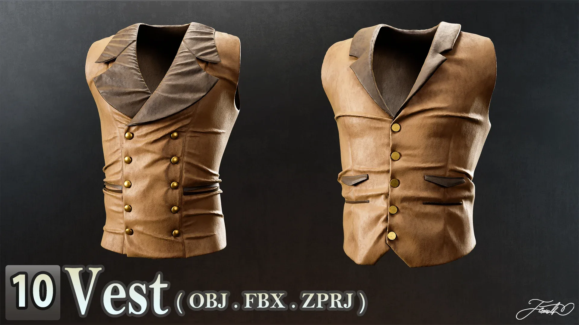 10 VEST Models - Marvelous Designer