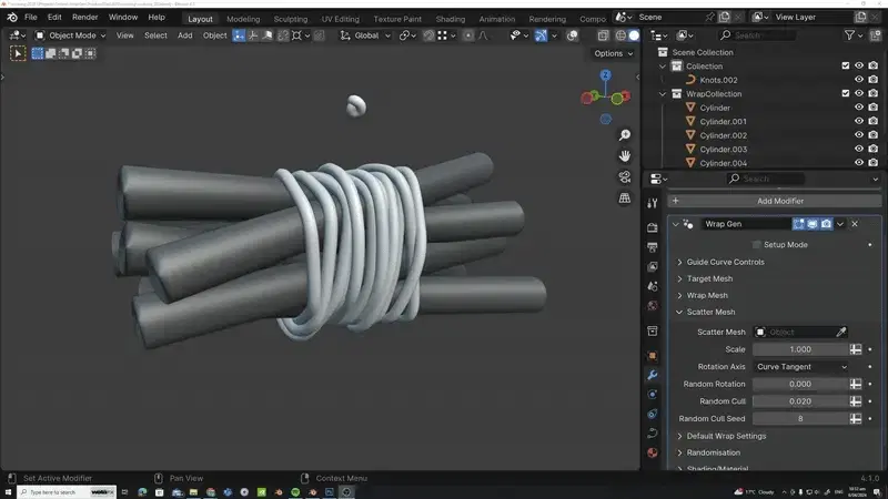 Wrap Gen - Generate Fully Customisable/Procedural Wraps (Blender 4.2+)