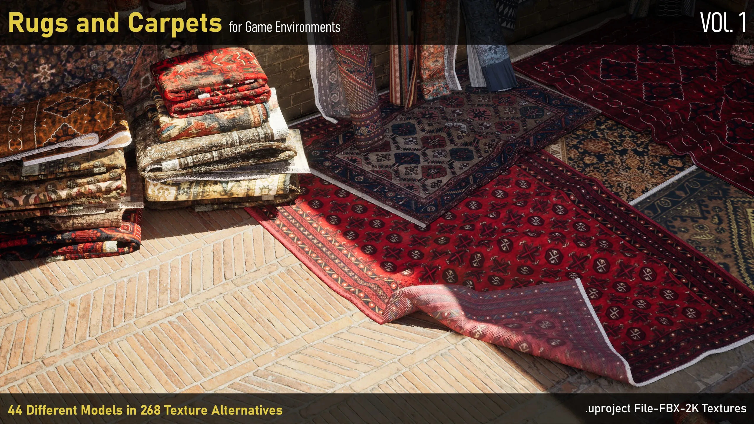 Rugs and Carpets for game environments-uproject-FBX