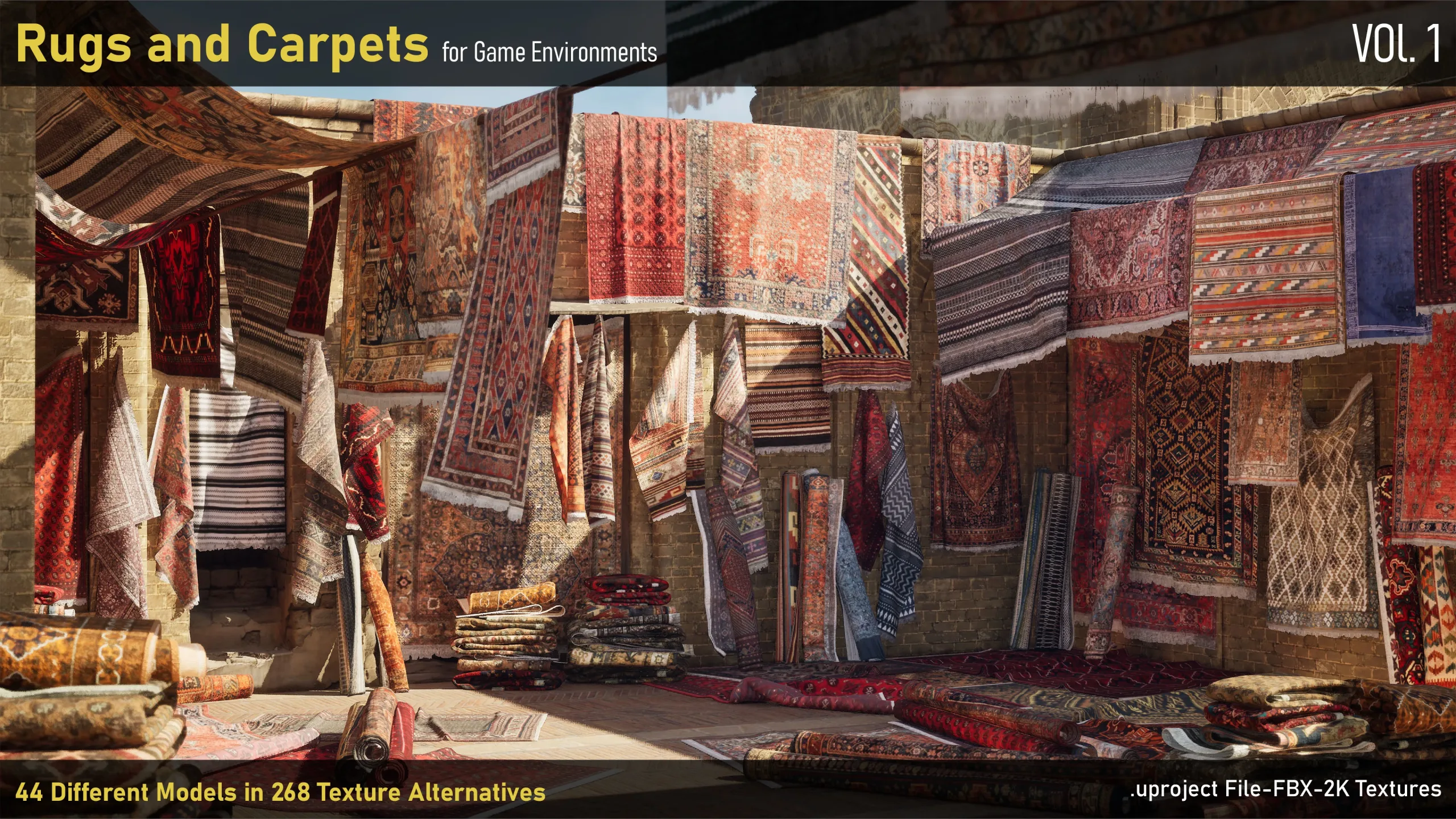 Rugs and Carpets for game environments-uproject-FBX