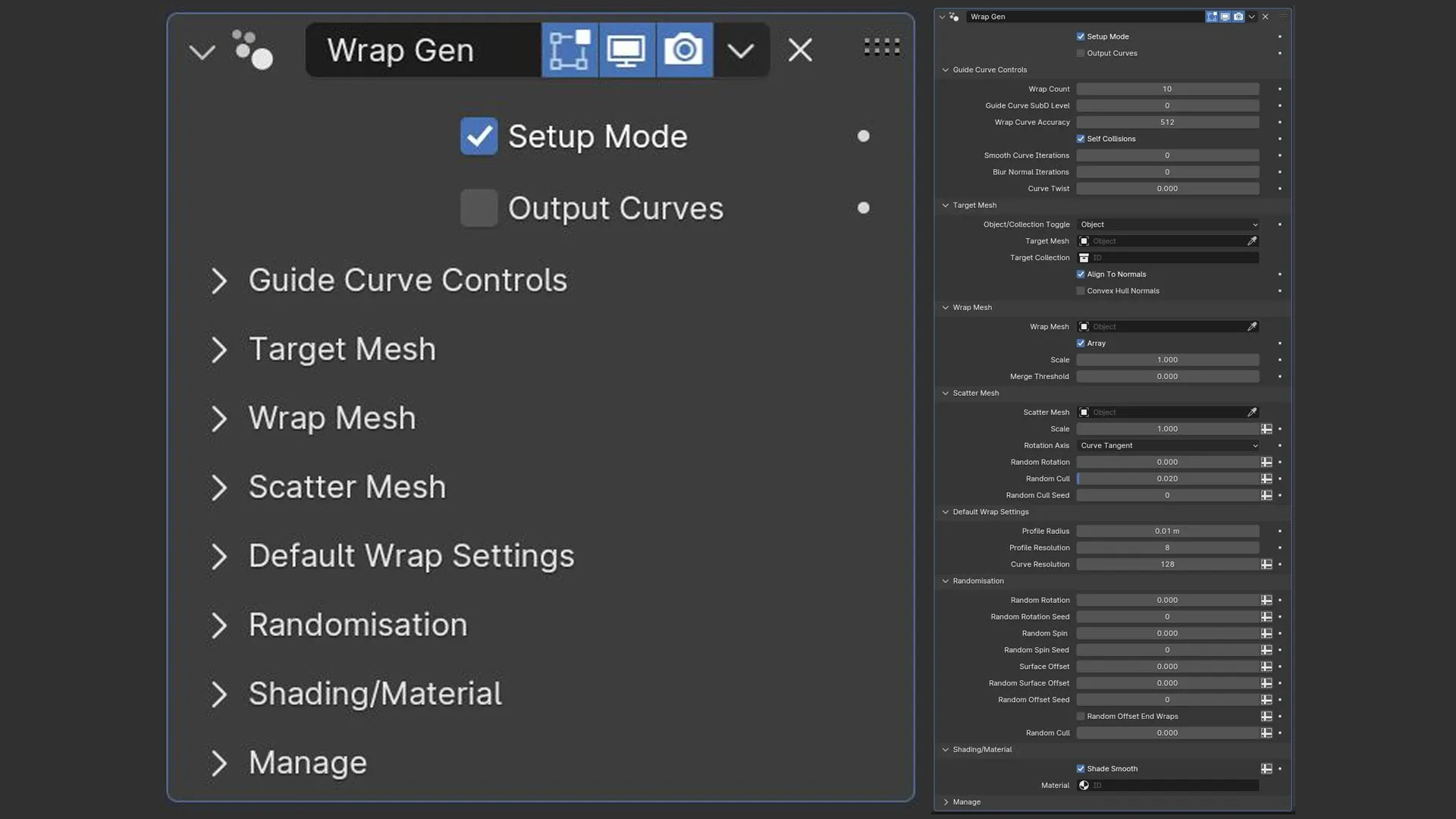 Wrap Gen - Generate Fully Customisable/Procedural Wraps (Blender 4.2+)