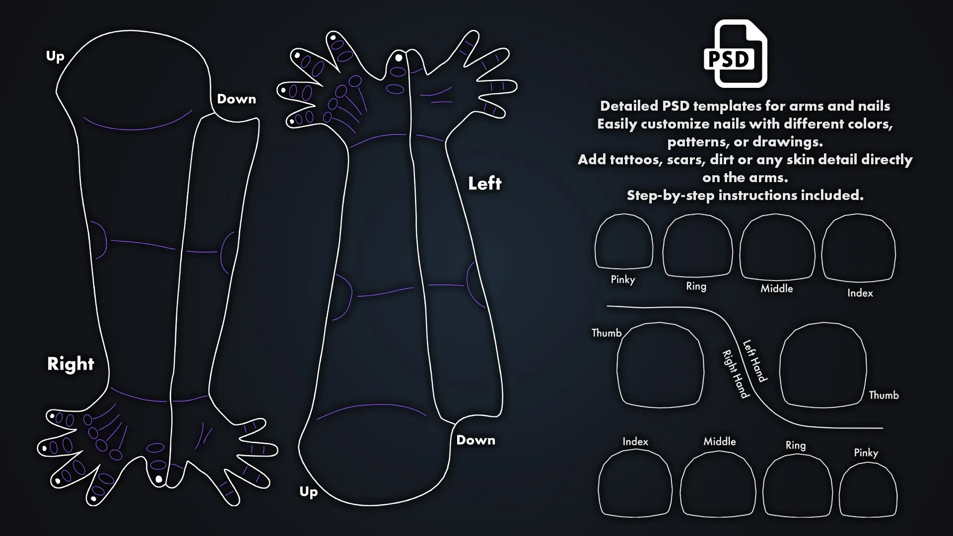 Realistic Neutral Arms | Customizable Edition