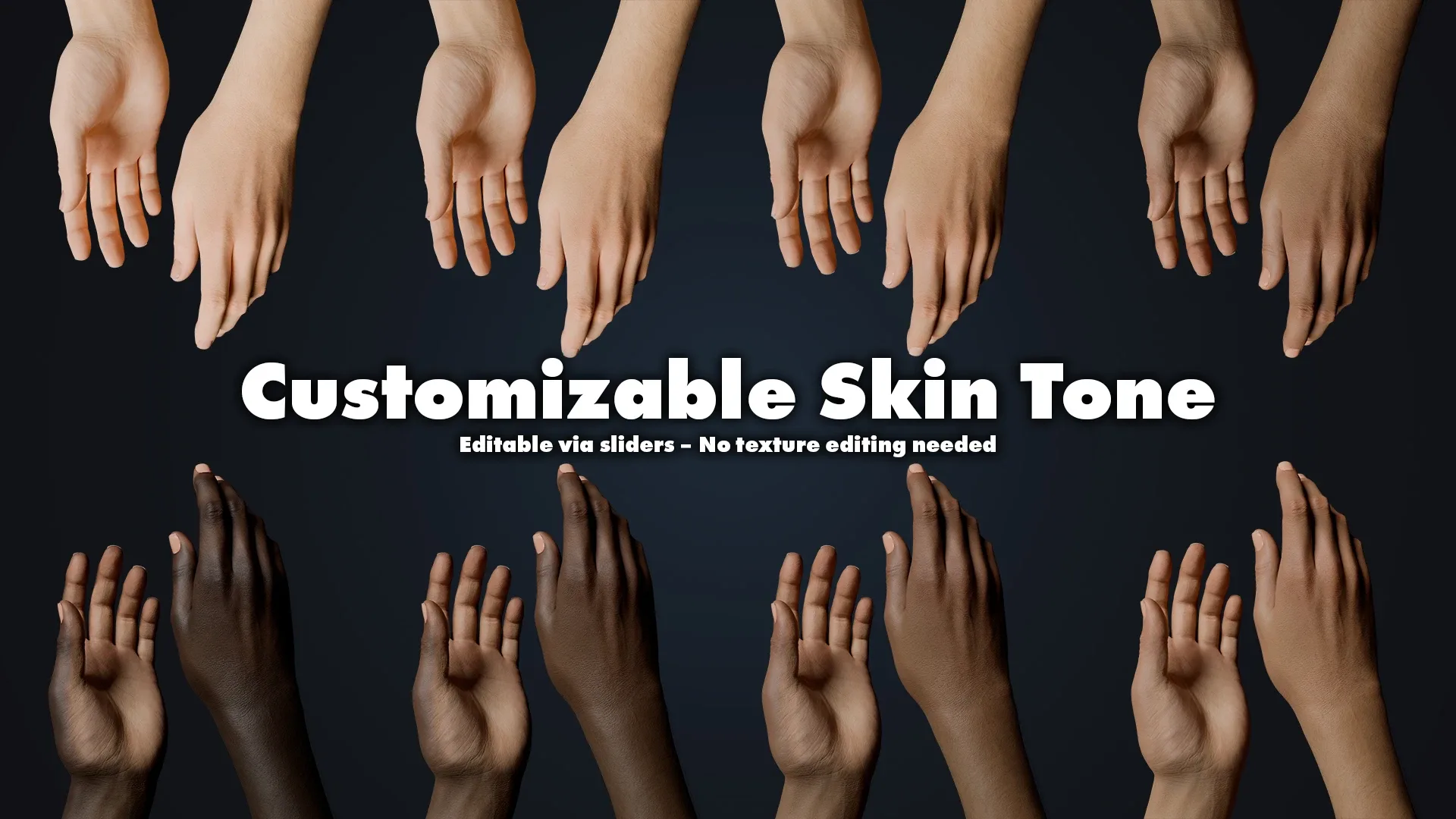 Realistic Neutral Arms | Customizable Edition