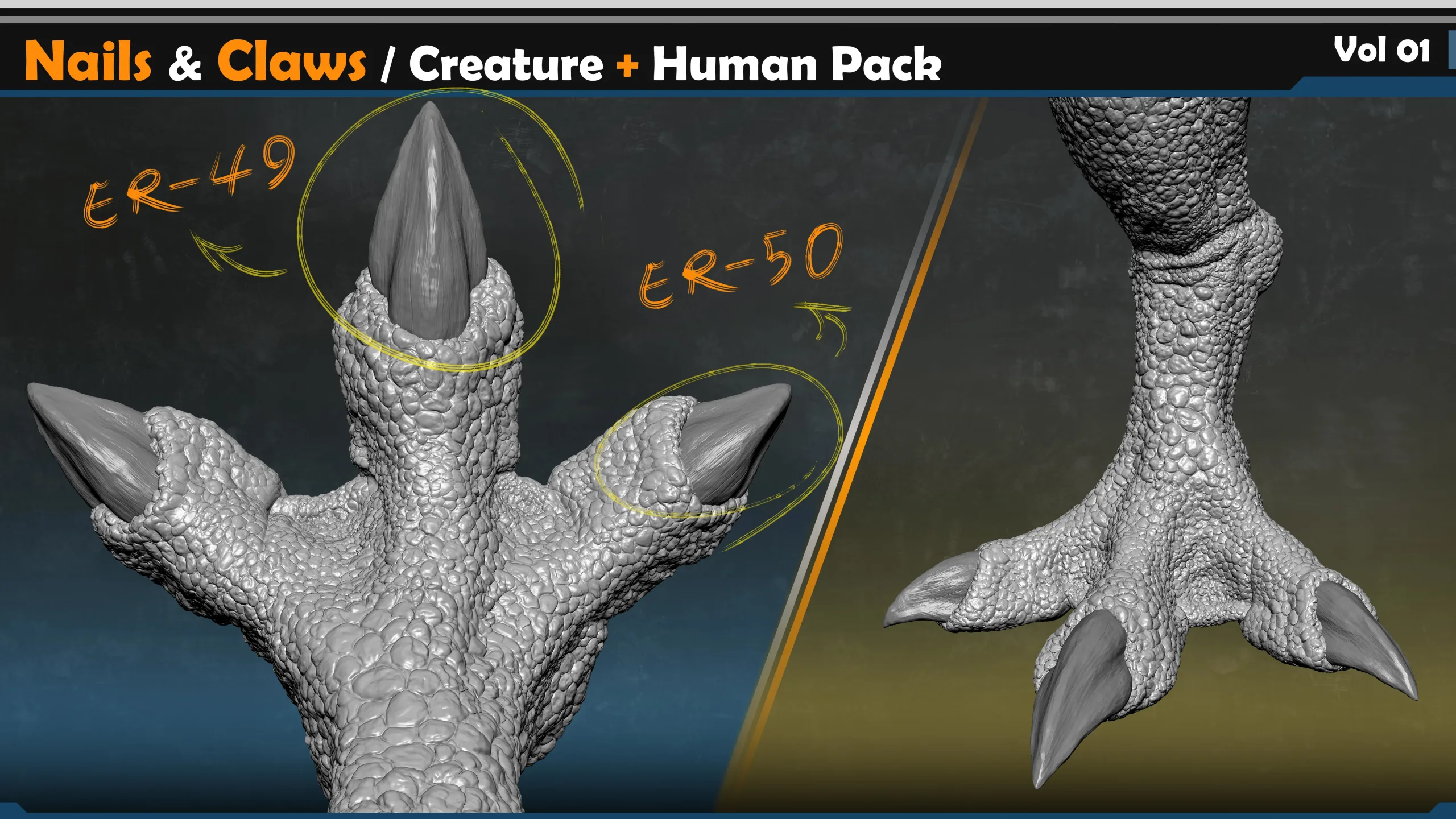 Nails & Claws – Creature + Human Pack | Vol.01