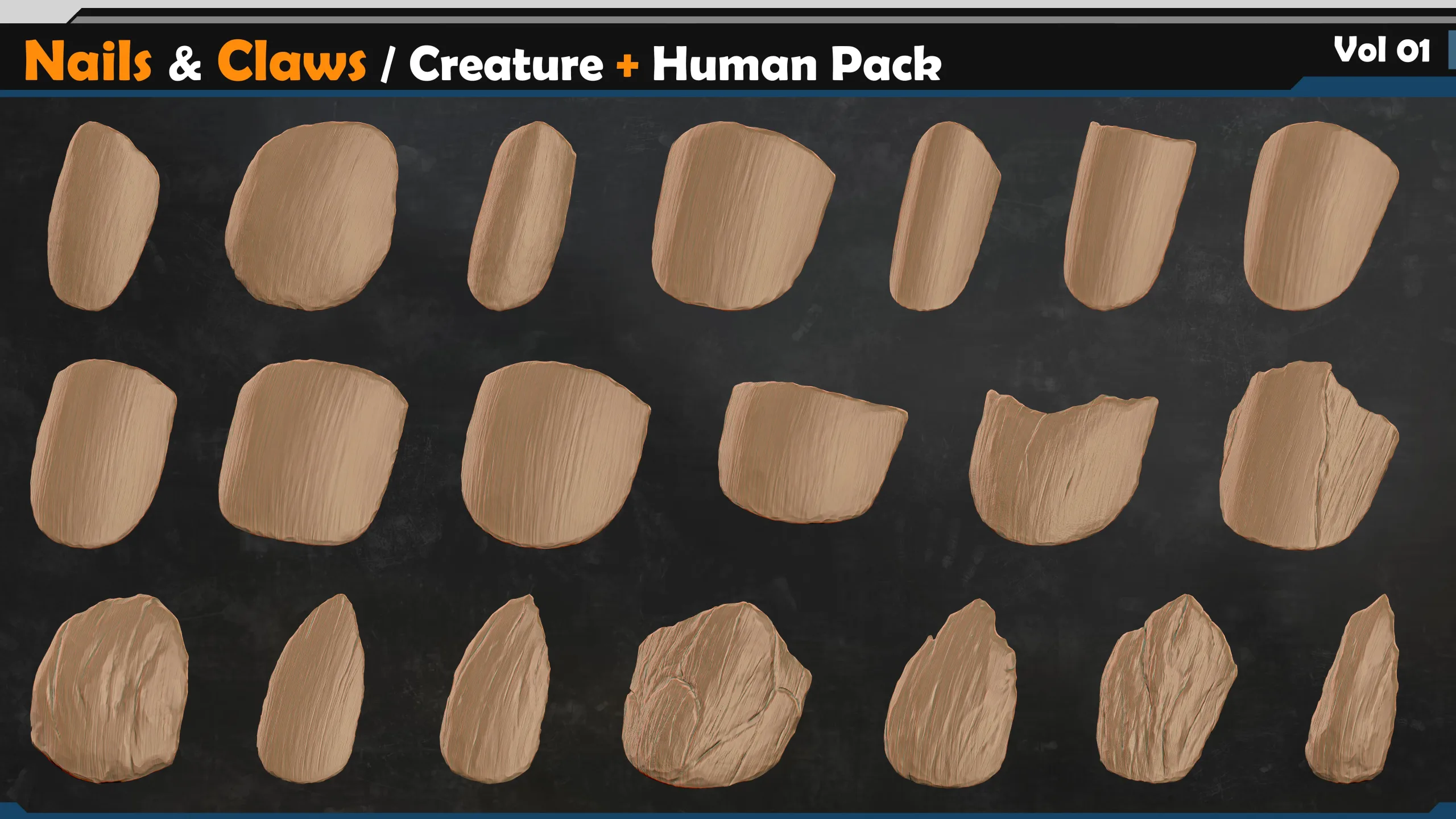 Nails & Claws – Creature + Human Pack | Vol.01