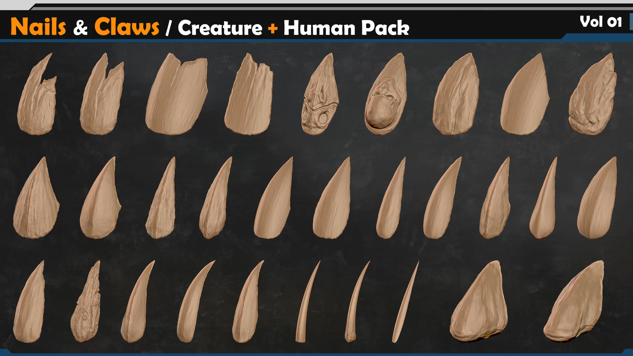 Nails & Claws – Creature + Human Pack | Vol.01