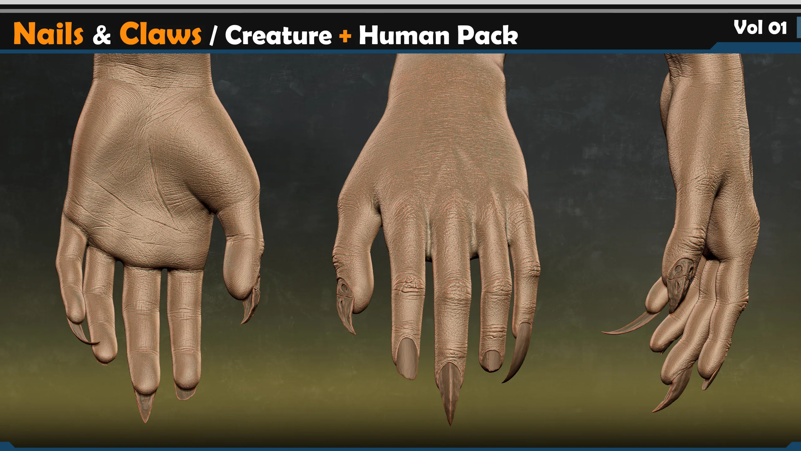 Nails & Claws – Creature + Human Pack | Vol.01