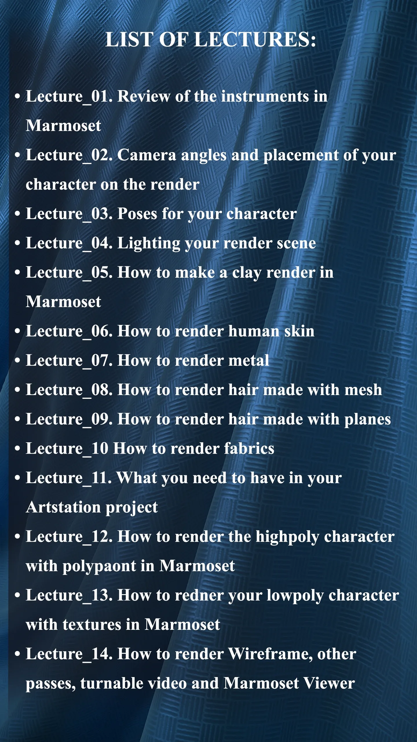 Big Course on Rendering in Marmoset