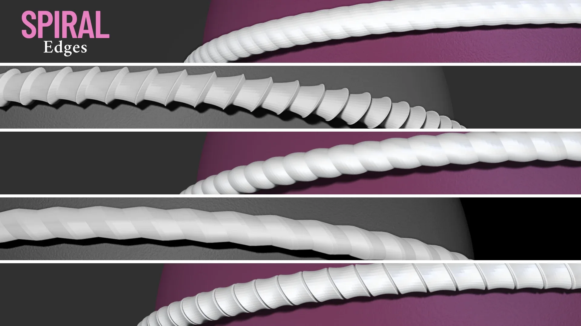 131 IMM Armor Edges for ZBrush (VOL.2 continuously connected edges)
