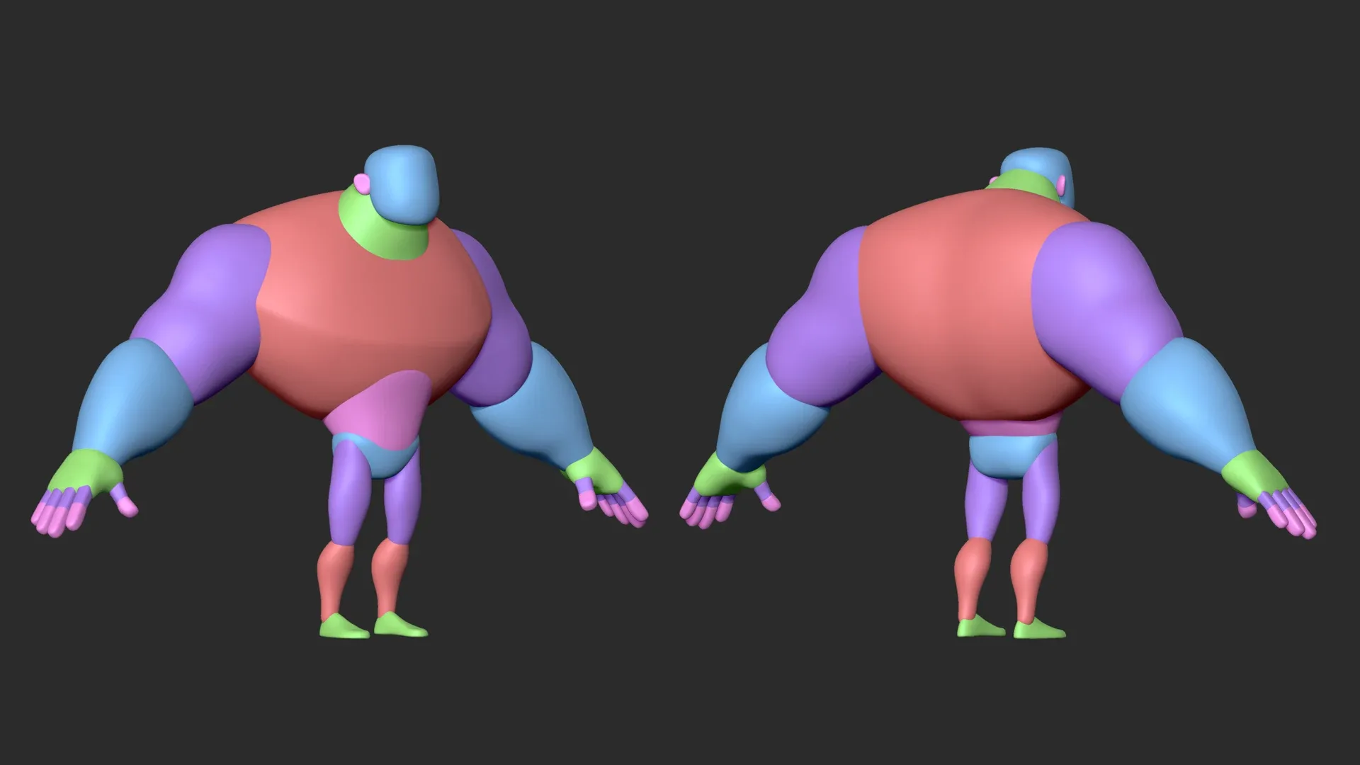 10 Stylized Toon Blockout Basemesh Collection