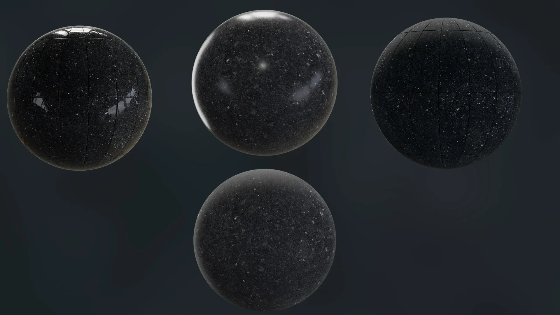 Seamless Black Galaxy Stone Textures