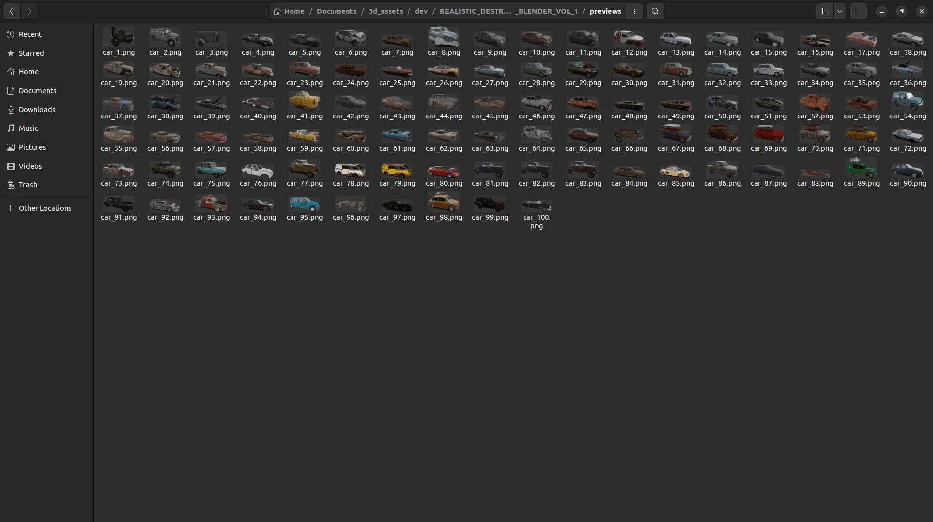 Realistic Destroyed Cars 3D Assets Pack For Blender Vol 1