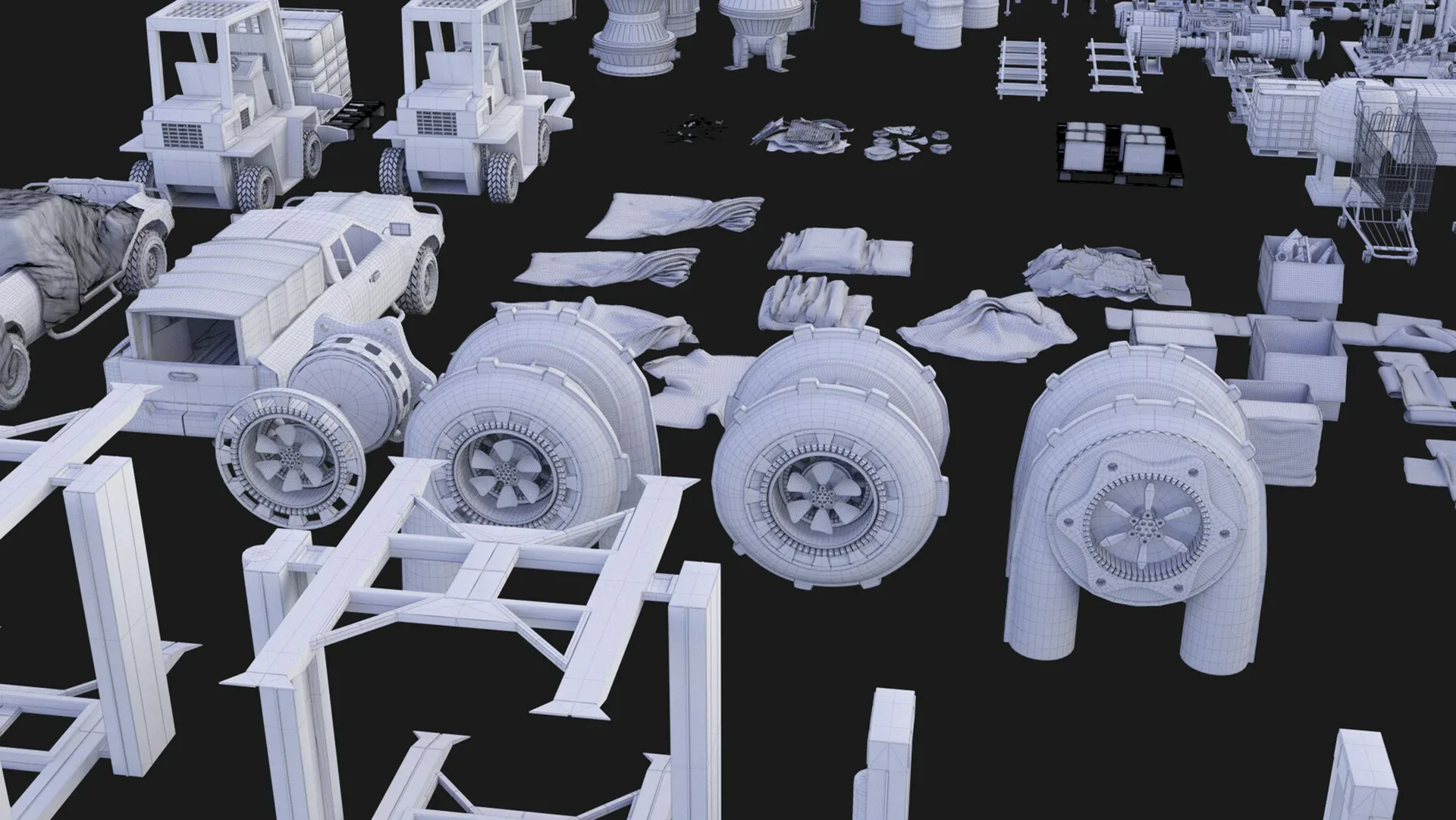 Industrial Kitbash V3 - 200+ Models / 2K-8K