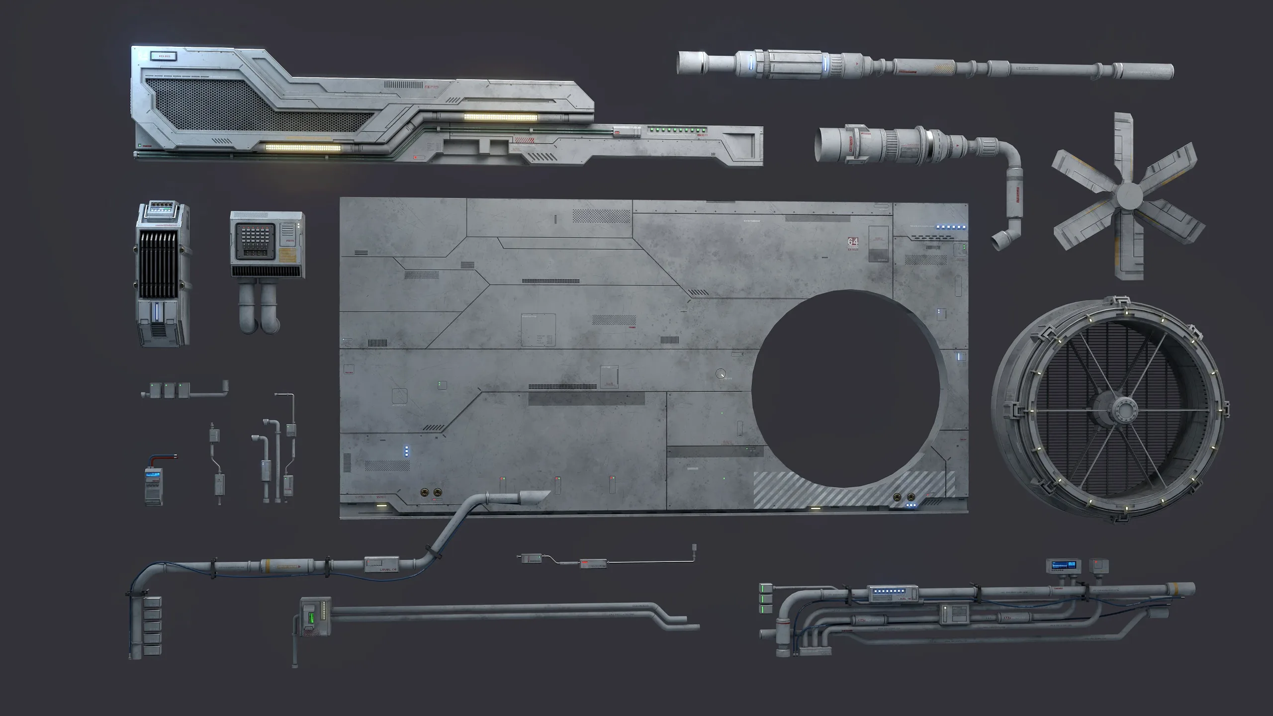 Sci-Fi Architecture Panels Kit Vol 4
