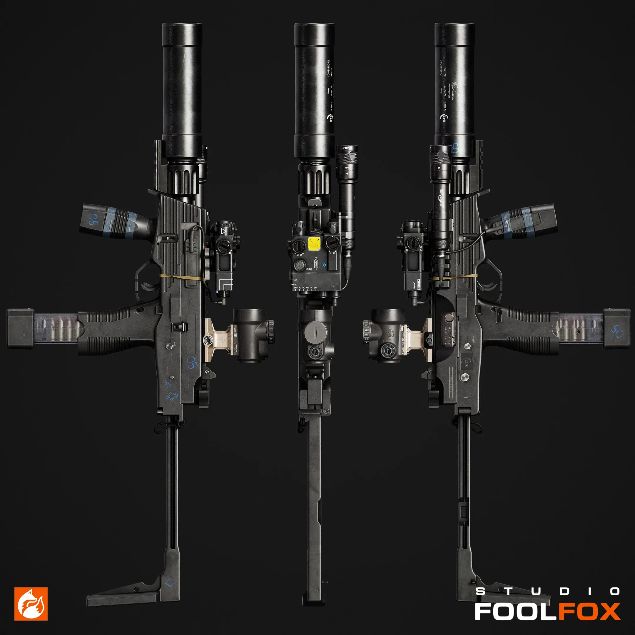 FPS Weapon B&T MP9 / TP9 - Models and Textures