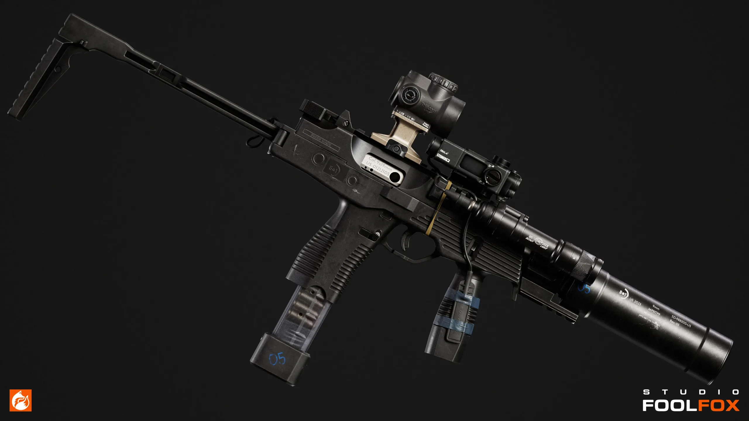 FPS Weapon B&T MP9 / TP9 - Models and Textures