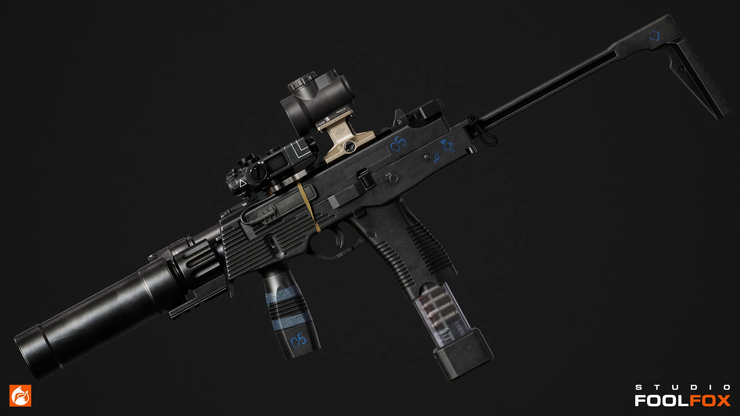 FPS Weapon B&T MP9 / TP9 - Models and Textures