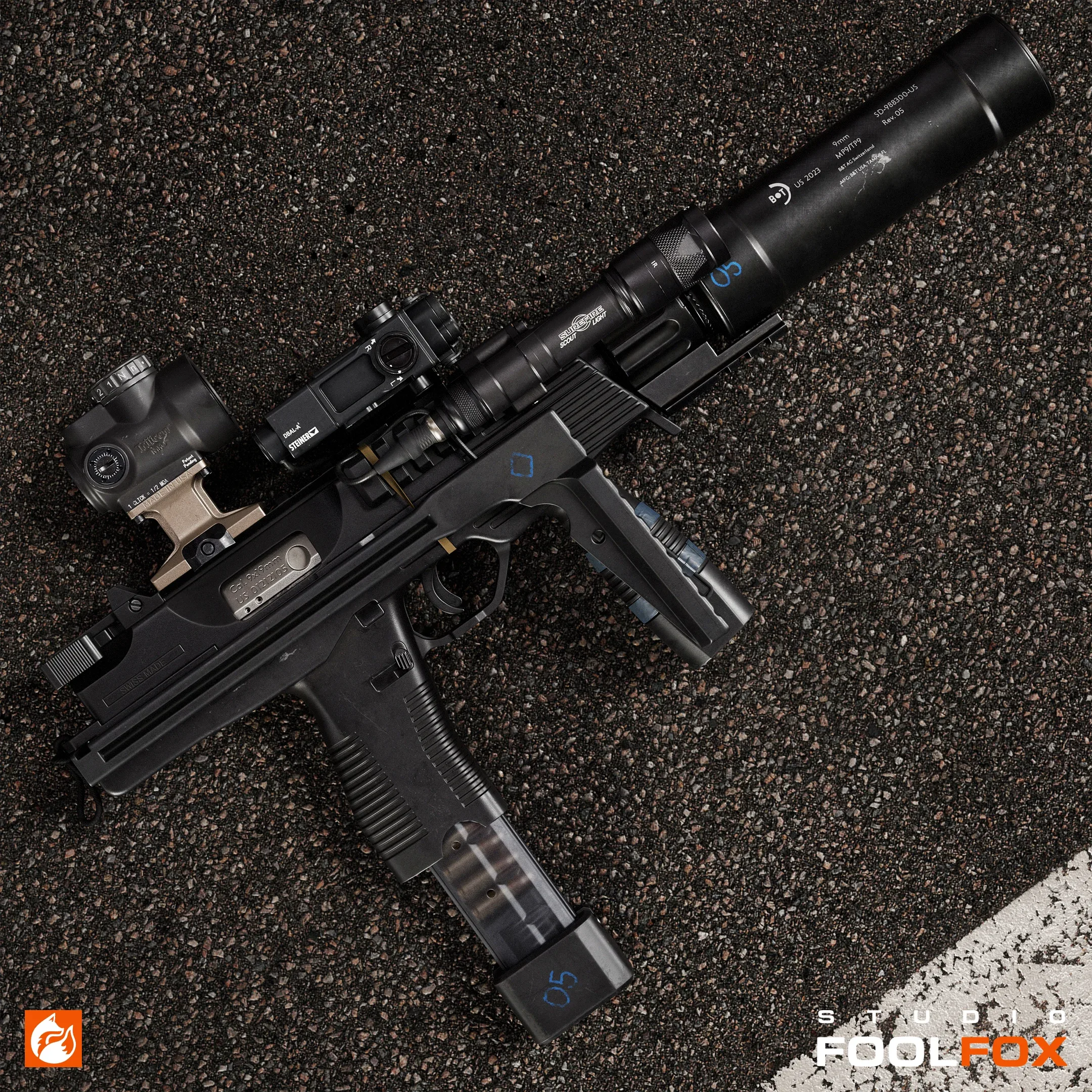 FPS Weapon B&T MP9 / TP9 - Models and Textures