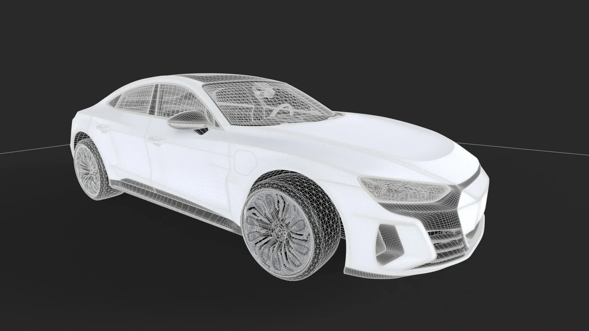 Modern Sedan Car Model