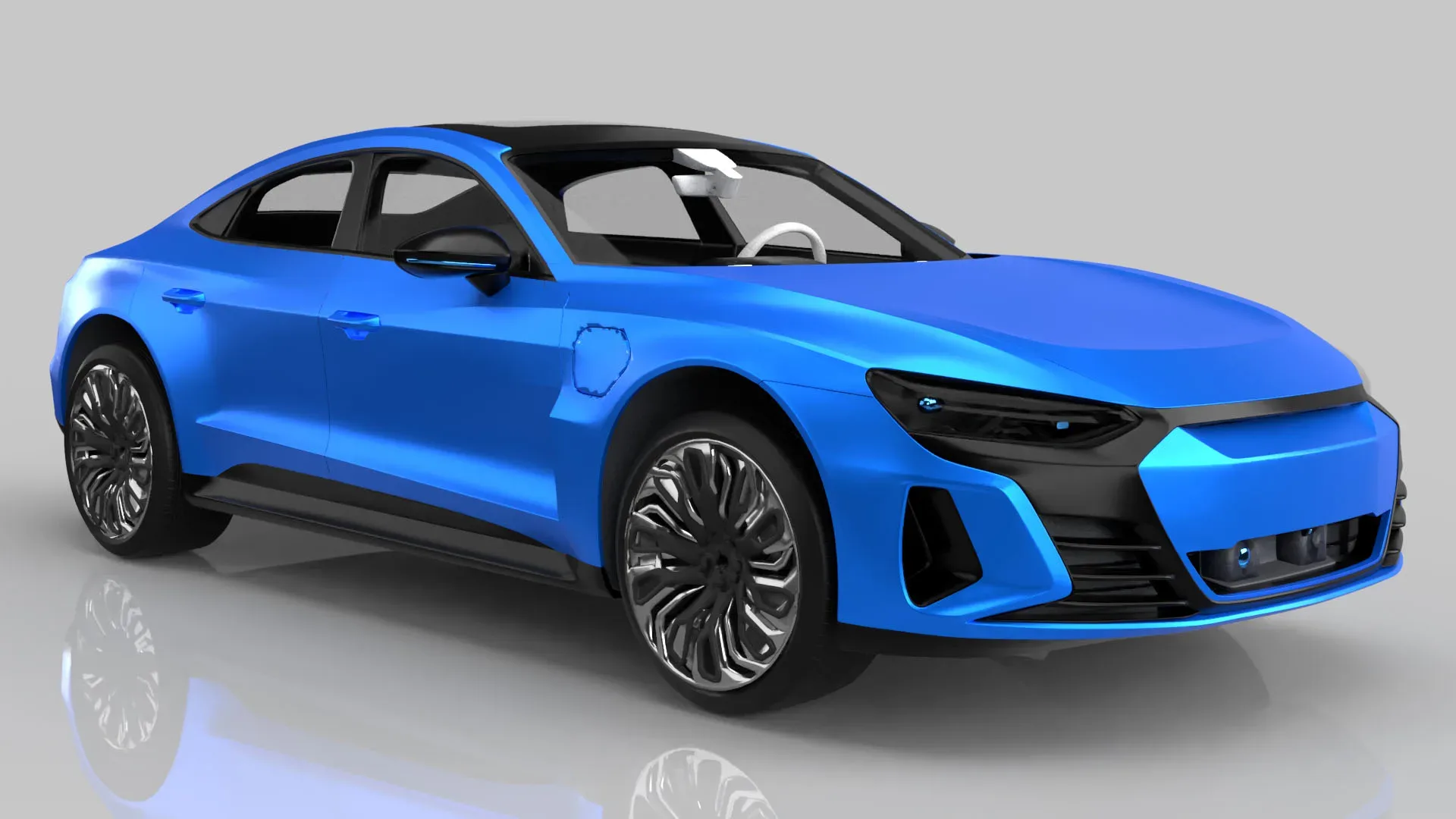 Modern Sedan Car Model