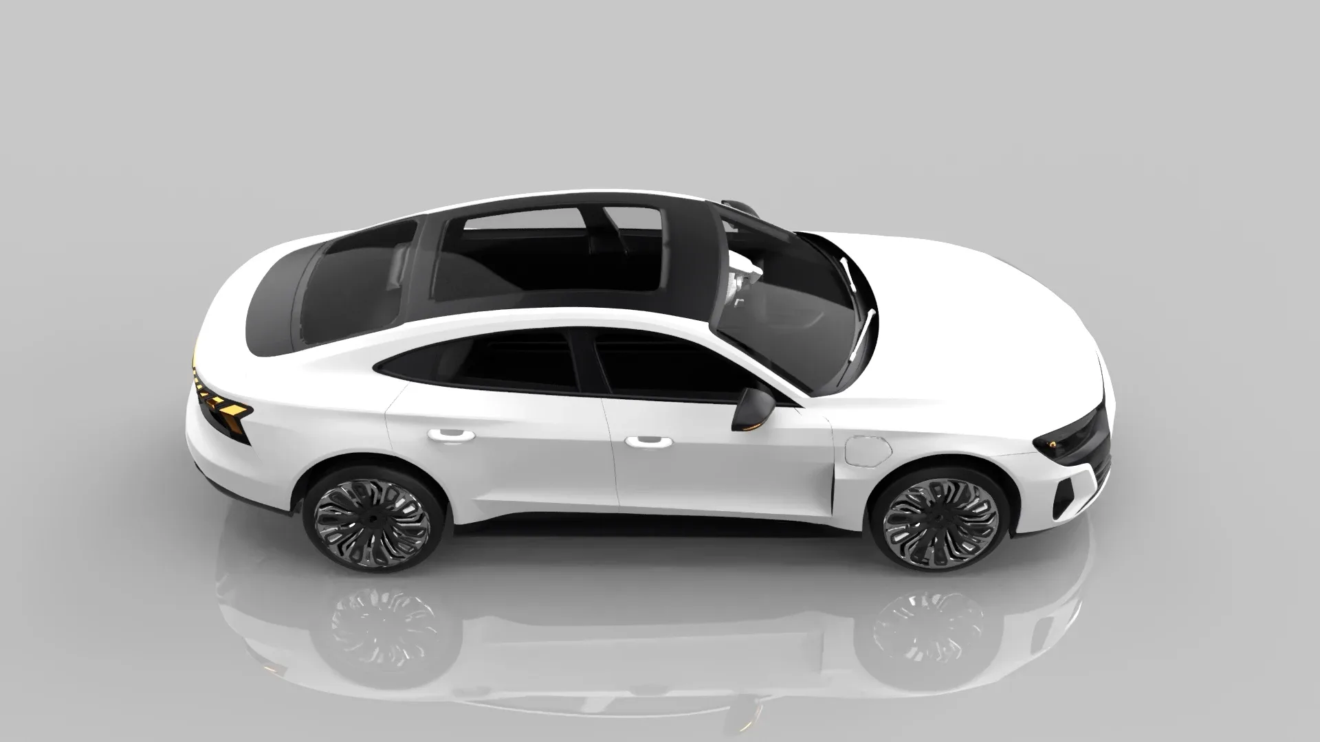 Modern Sedan Car Model