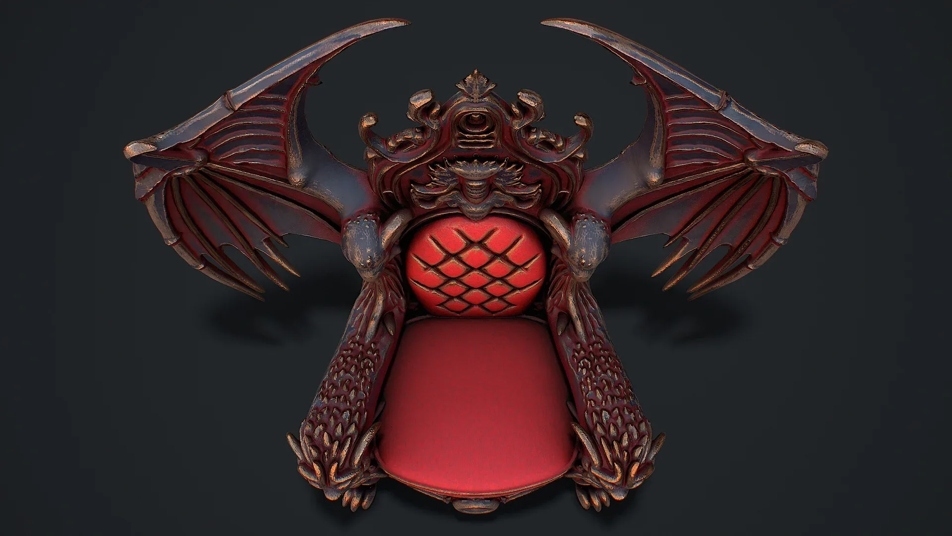 Fantasy Throne 1 game ready 3d model