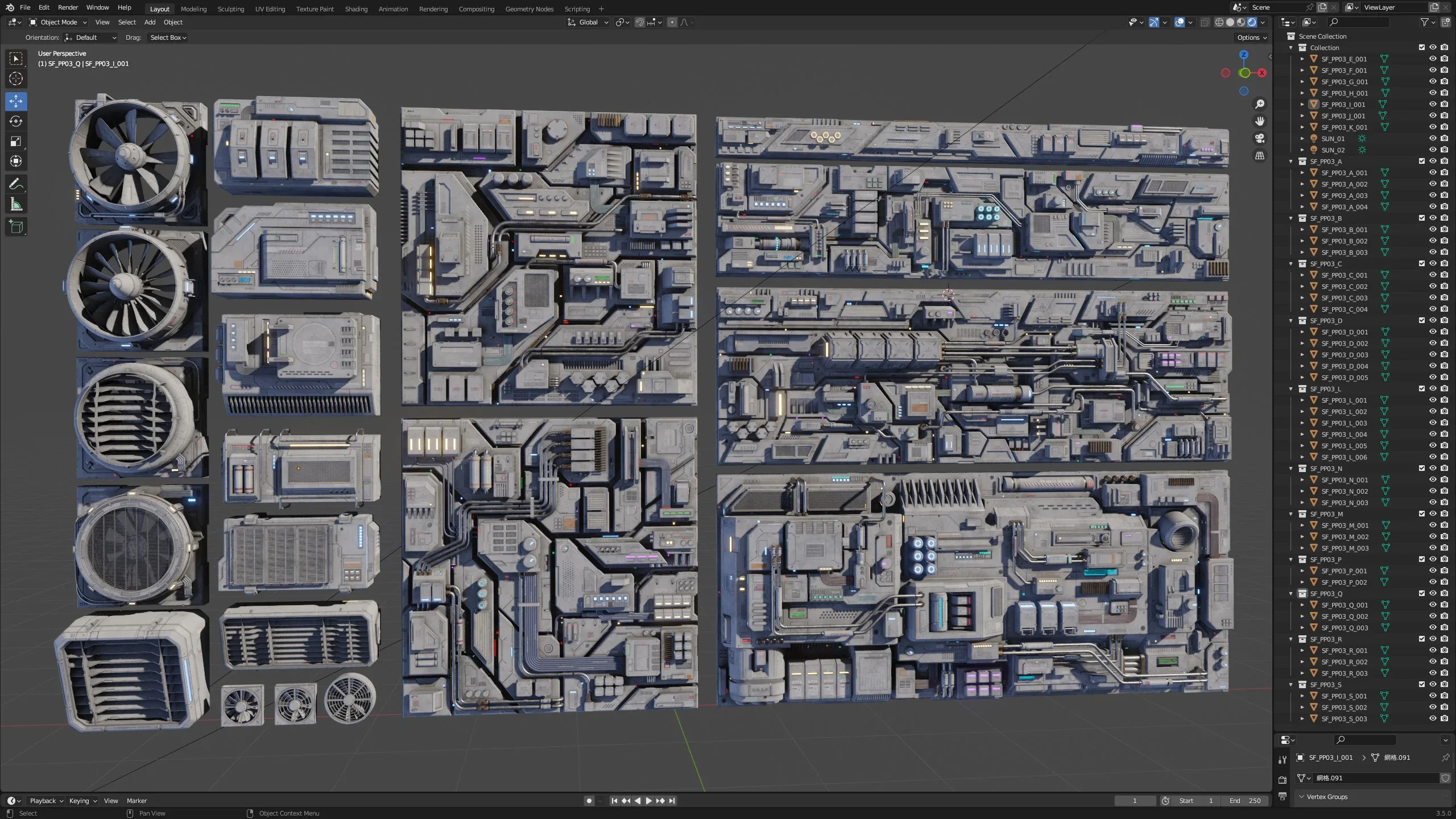 Sci-Fi Parts Kit Pack Vol 03-PBR