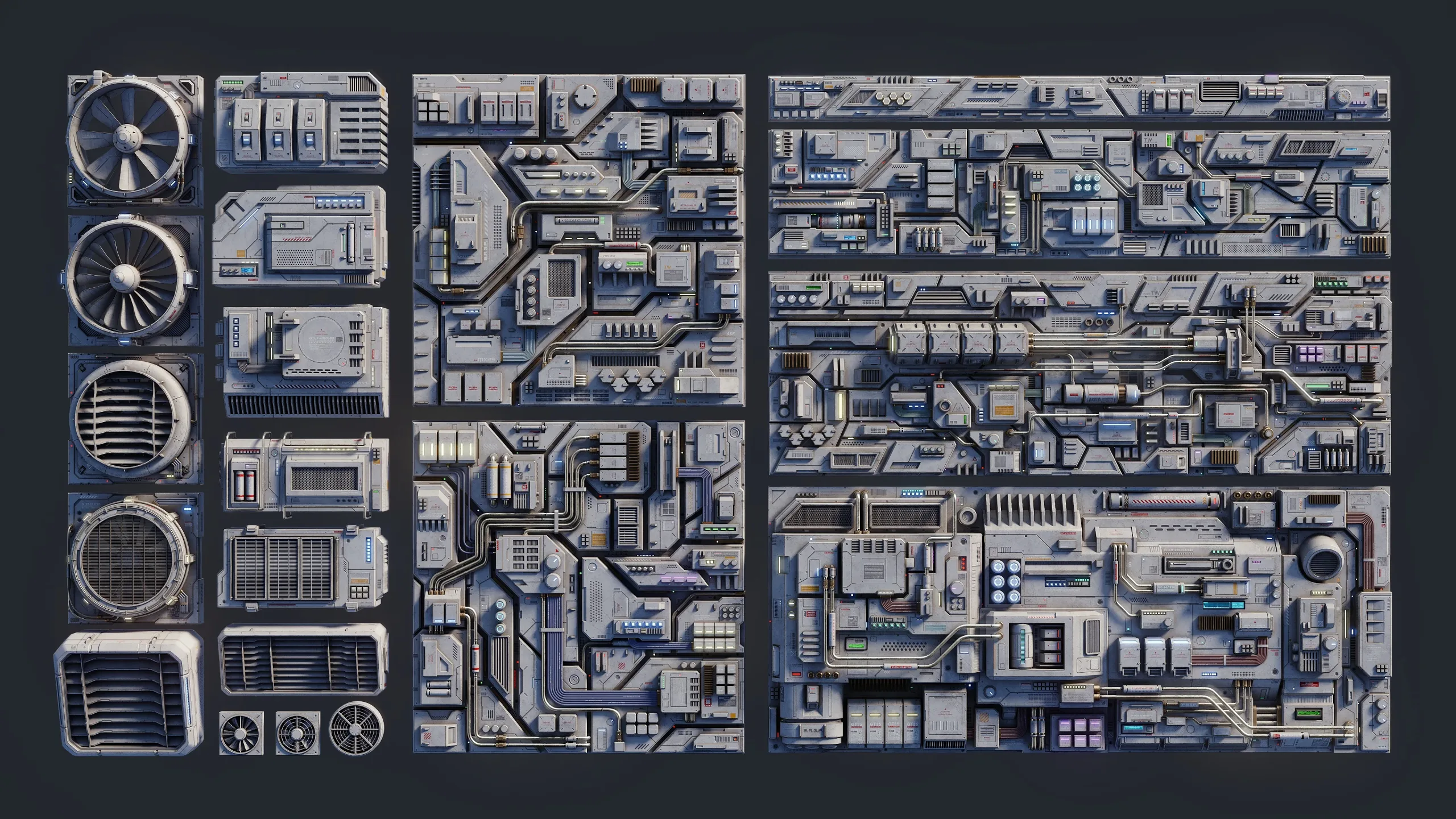 Sci-Fi Parts Kit Pack Vol 03-PBR