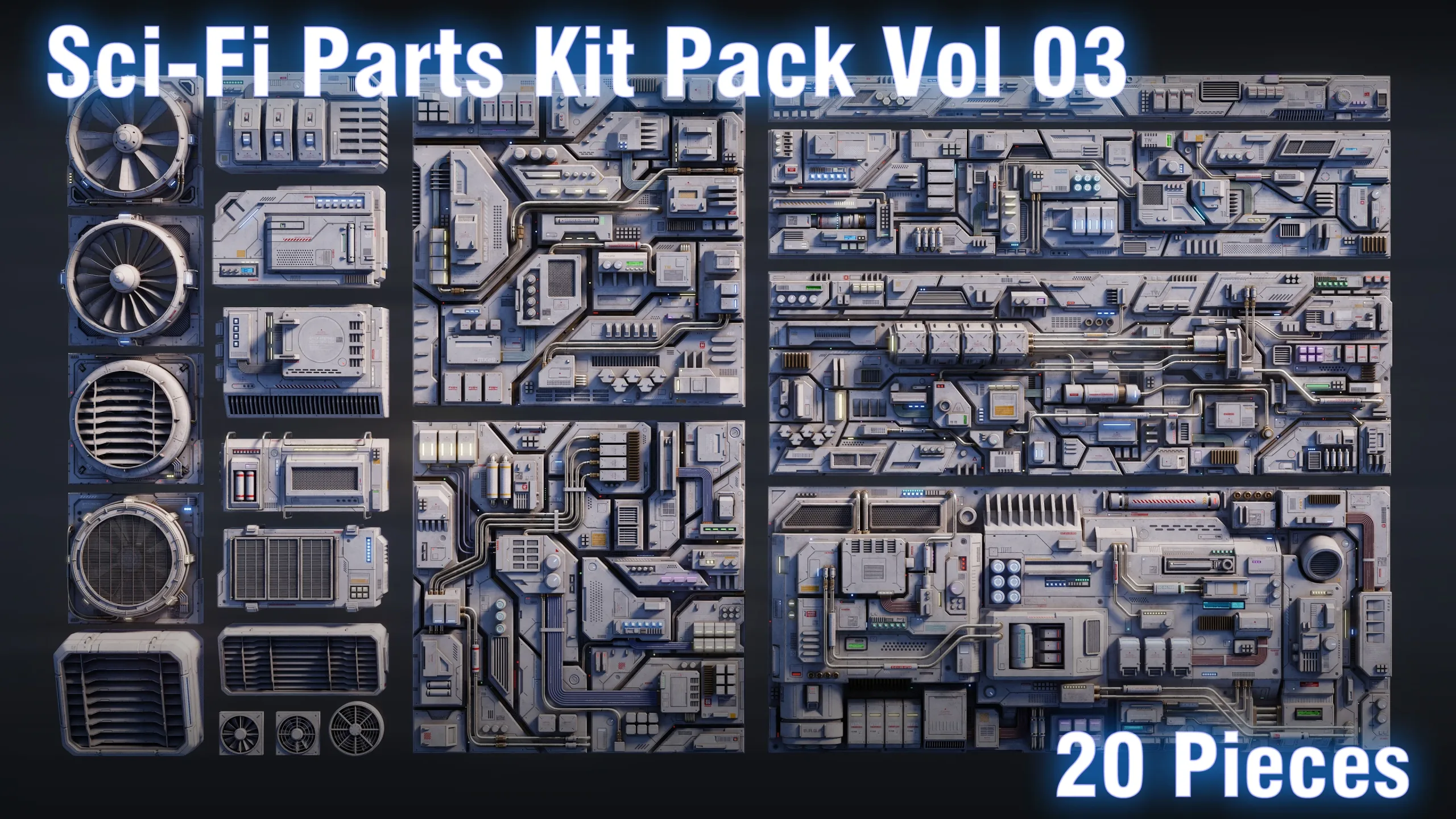 Sci-Fi Parts Kit Pack Vol 03-PBR