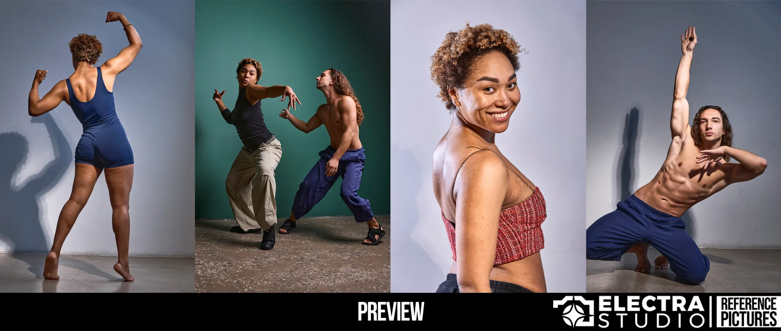 Dynamic Dance Duo: Pose Reference