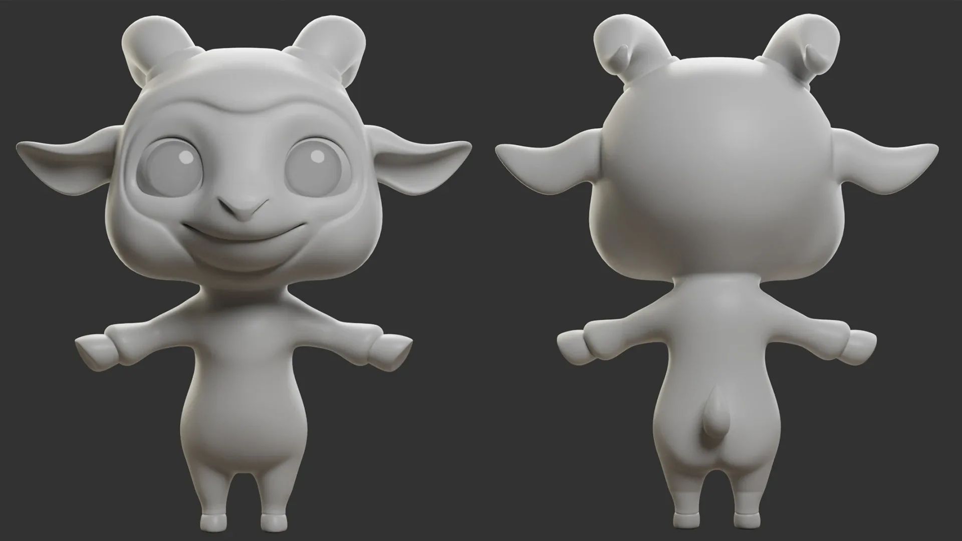 Cartoon Sheep  - Topology + UV Map