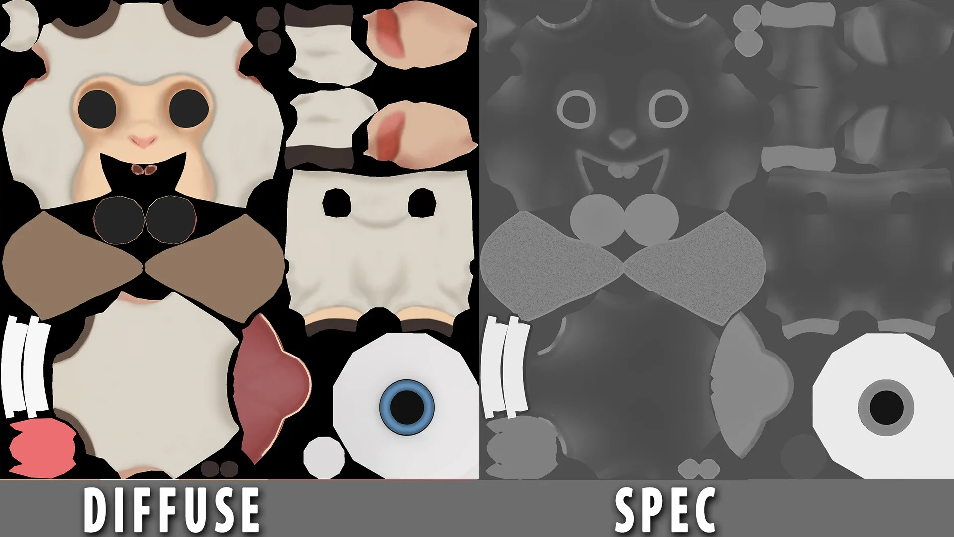 Cartoon Sheep  - Topology + UV Map