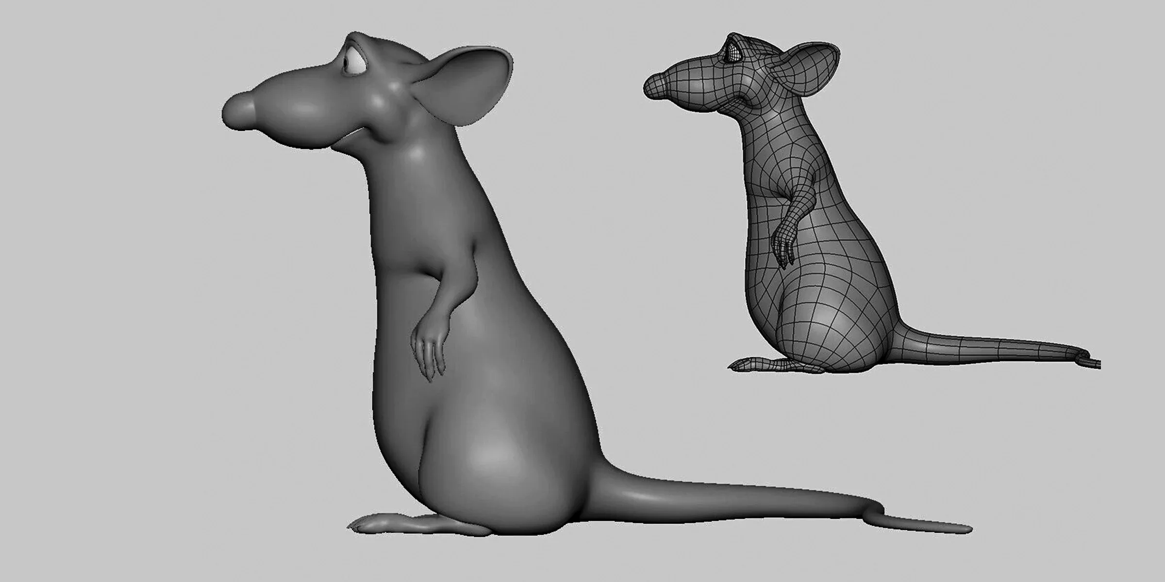 Mouse Ratatouille - Topology + UV Map