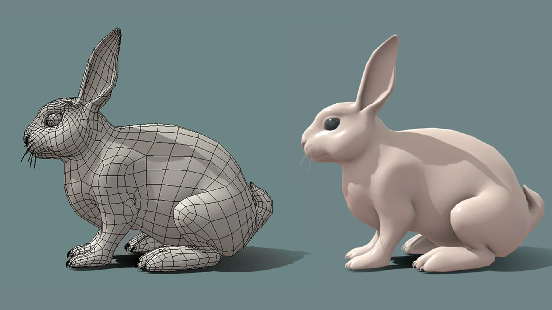 Rabbit BaseMesh - Topology + UV Map